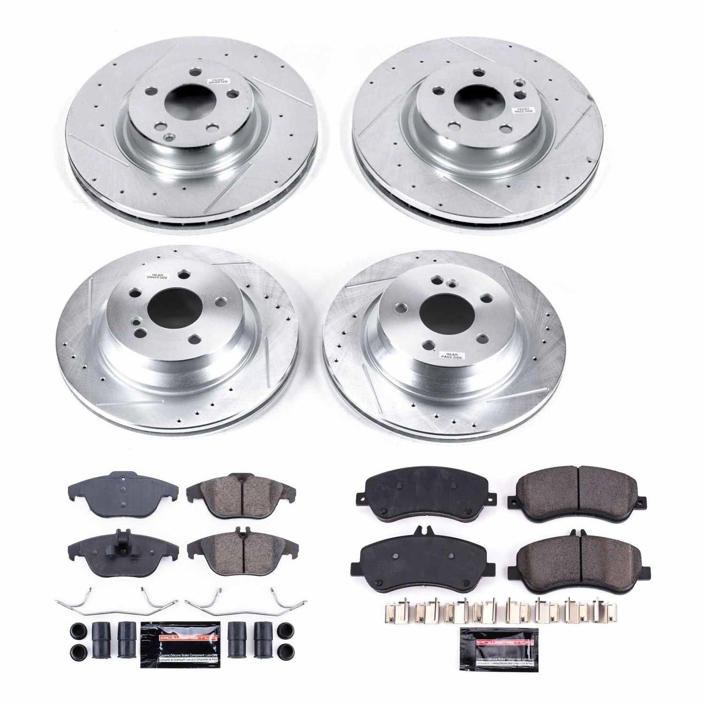 PowerStop Front & Rear Z23 Evolution Sport Brake Kit | Mercedes-Benz GLK250 (13-15) (K6604)