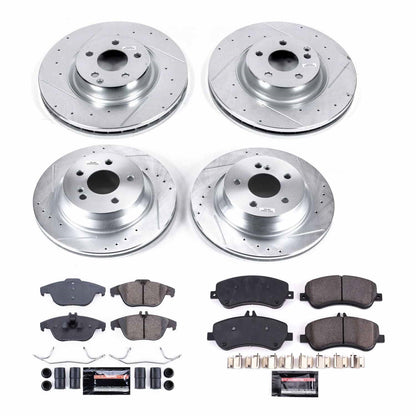 PowerStop Front & Rear Z23 Evolution Sport Brake Kit | Mercedes-Benz GLK250 (13-15) (K6604)