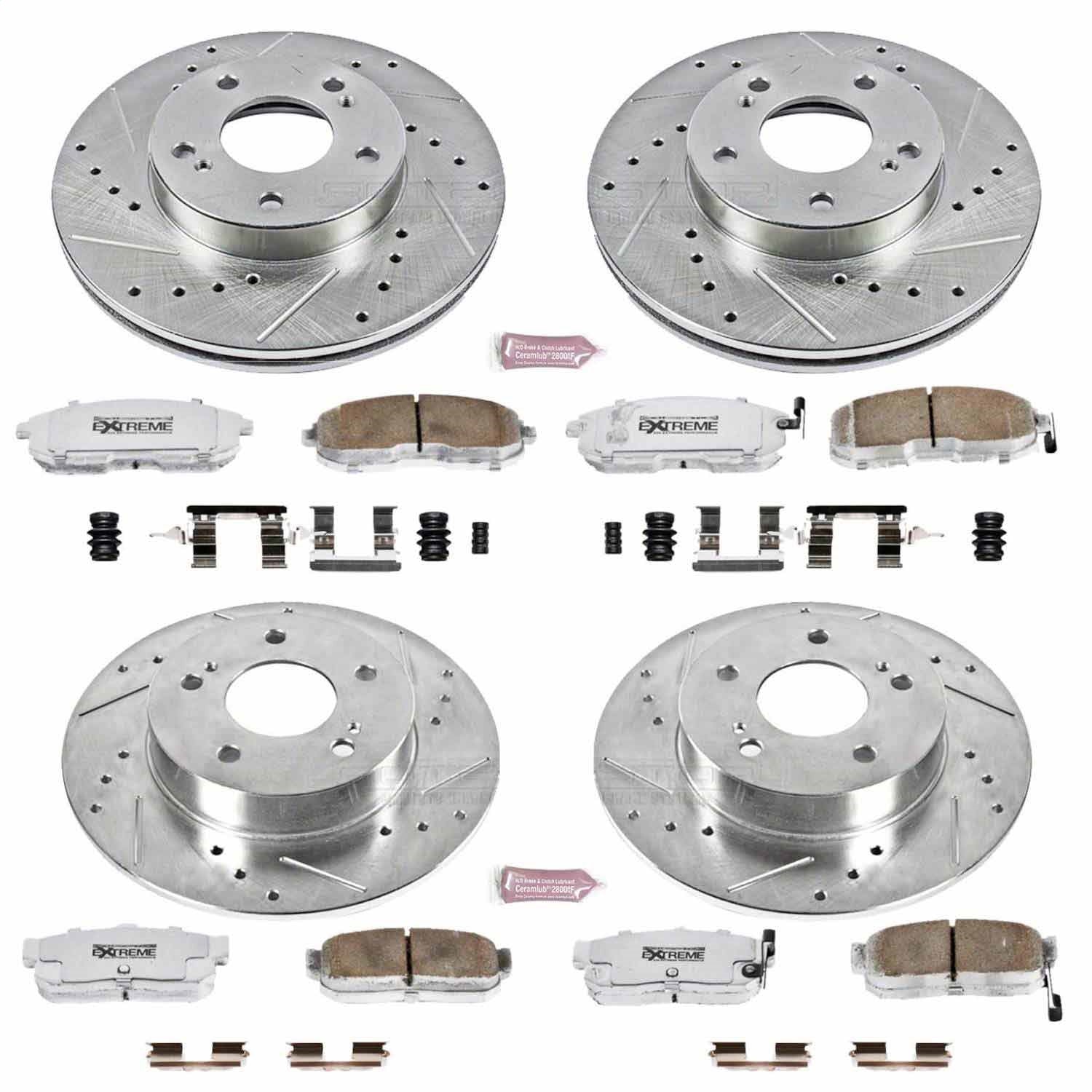 PowerStop Front & Rear Z26 Street Warrior Brake Kit | Infiniti I30 (96-99) (K662-26)