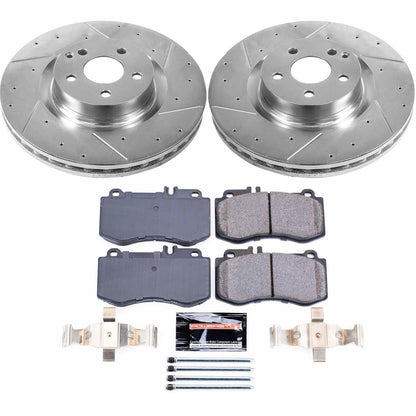 PowerStop Front Z23 Evolution Sport Brake Kit | Mercedes-Benz E350 (10-16) (K6640)
