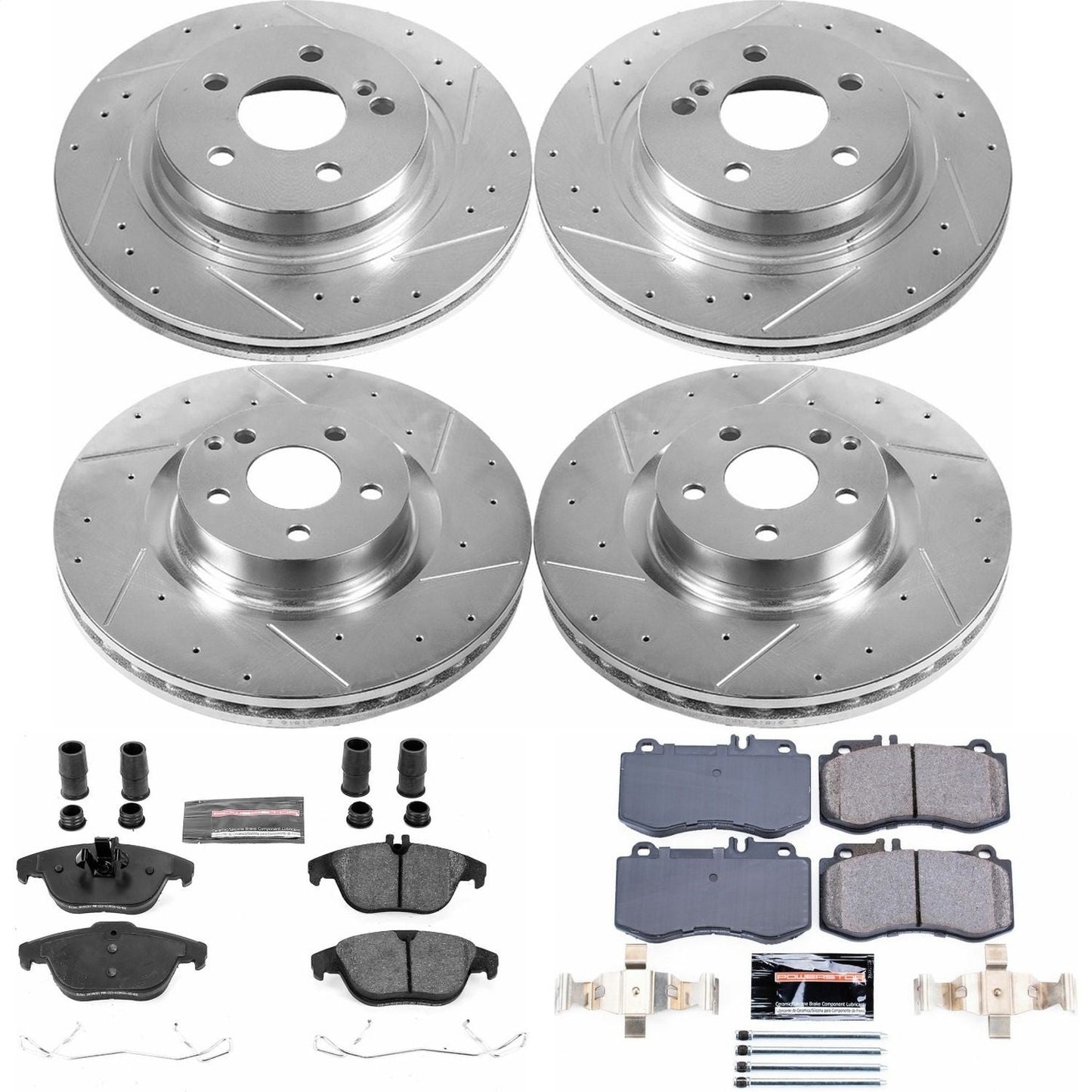 PowerStop Front & Rear Z23 Evolution Sport Brake Kit | Mercedes-Benz E350 (13-14) (K6641)
