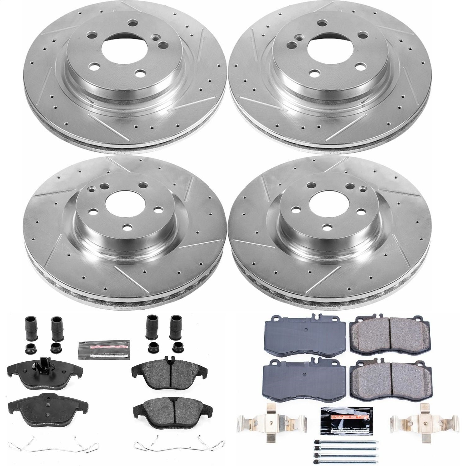 PowerStop Front & Rear Z23 Evolution Sport Brake Kit | Mercedes-Benz E350 (13-14) (K6641)