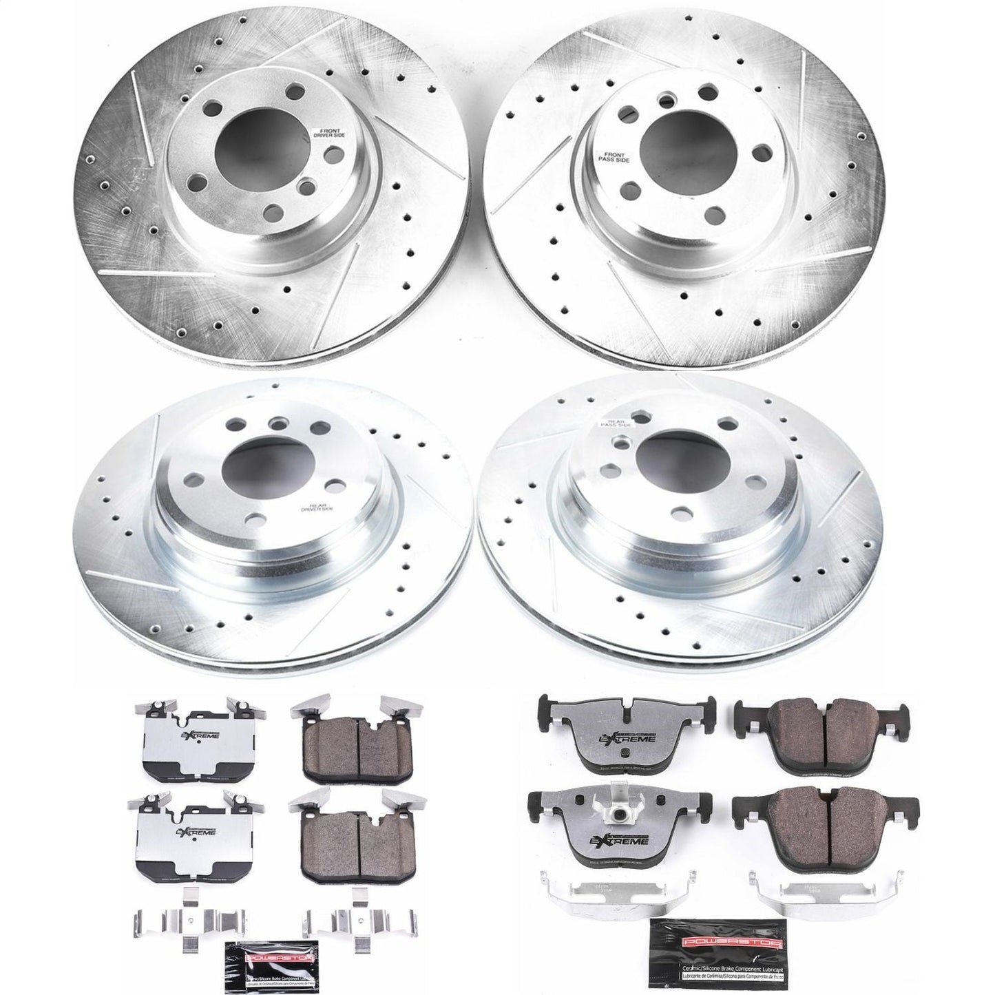 PowerStop Front & Rear Z26 Street Warrior Brake Kit | BMW 328i xDrive (16) (K6654-26)