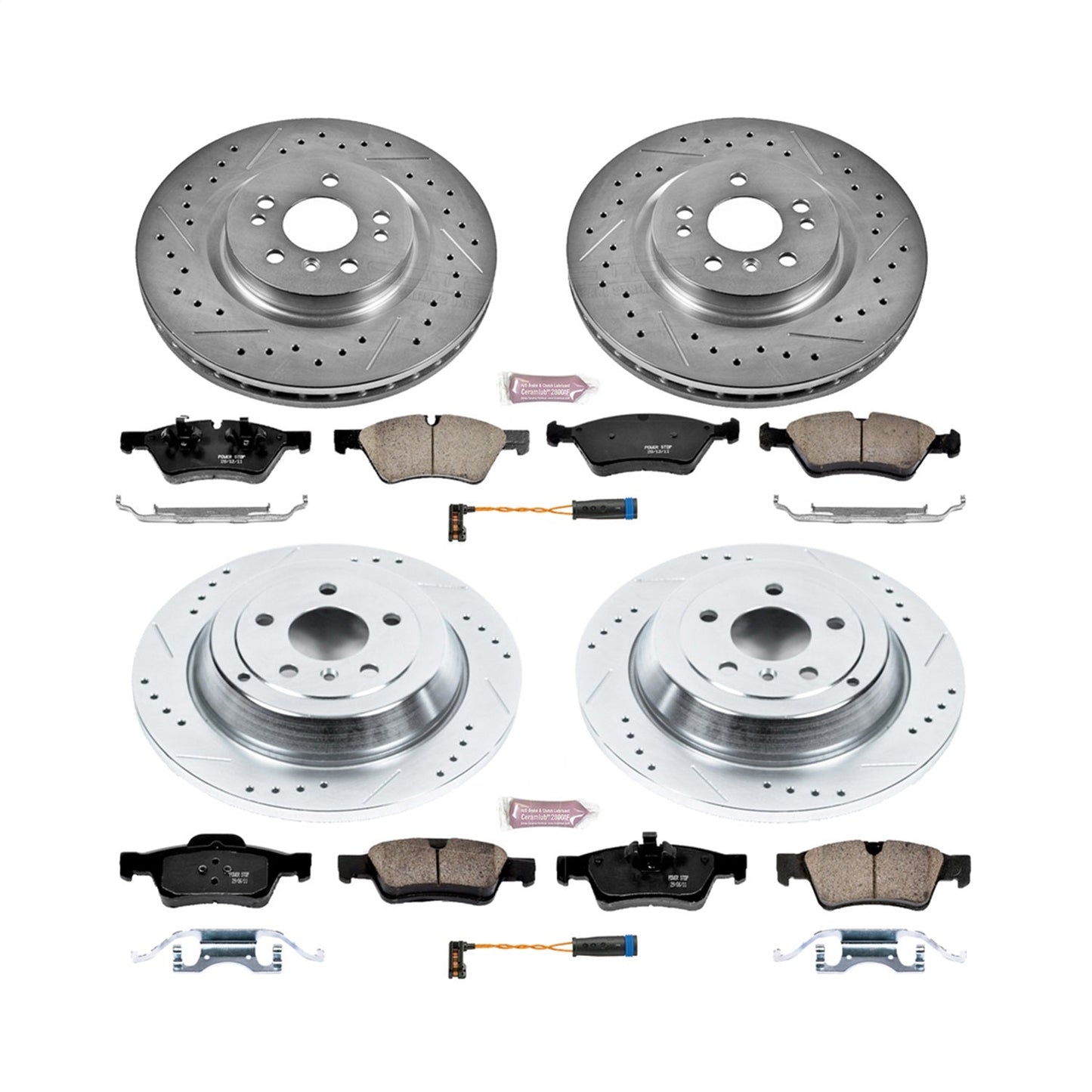 PowerStop Front & Rear Z23 Evolution Sport Brake Kit | Mercedes-Benz ML450 (10-11) (K6710)