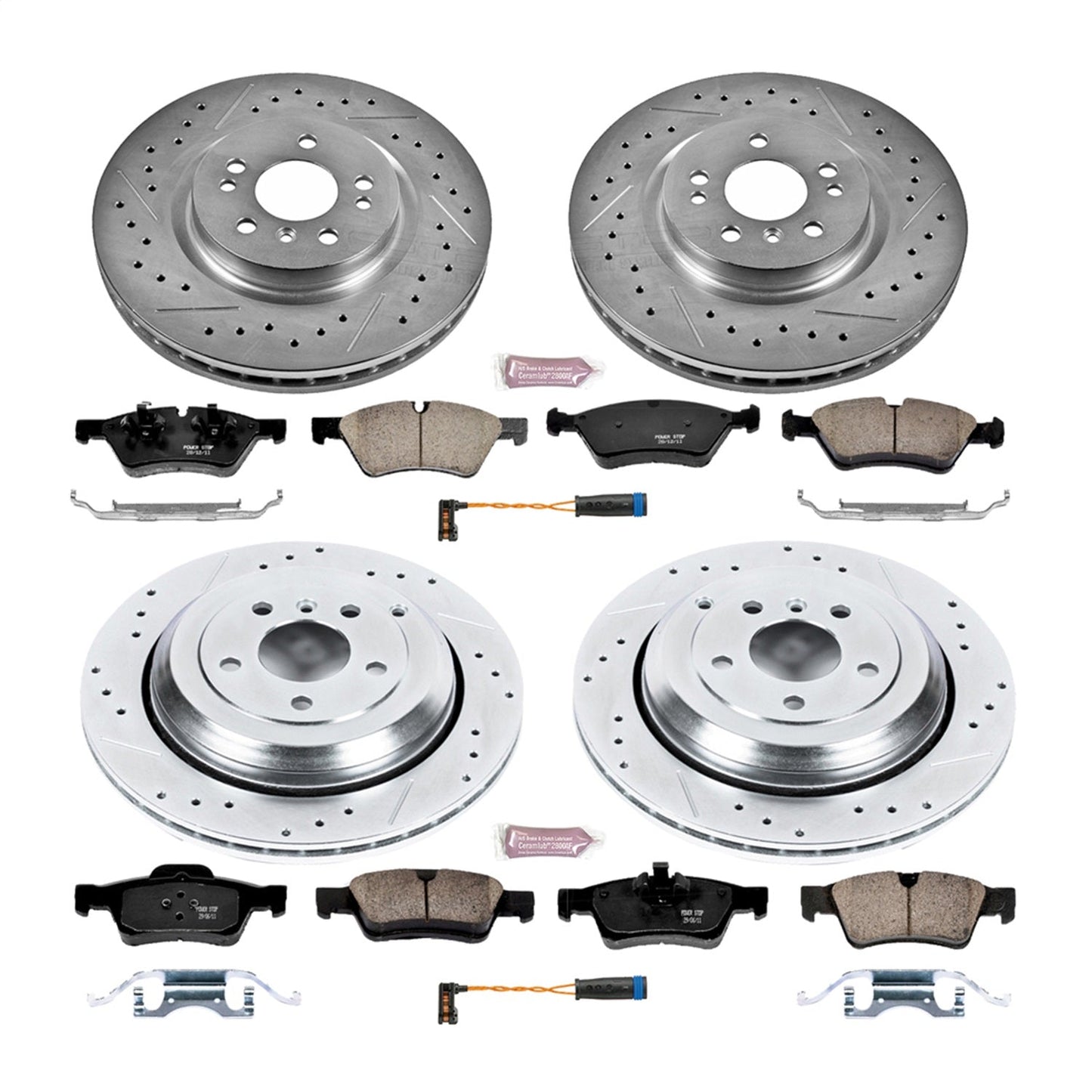 PowerStop Front & Rear Z23 Evolution Sport Brake Kit | Mercedes-Benz ML450 (10-11) (K6711)