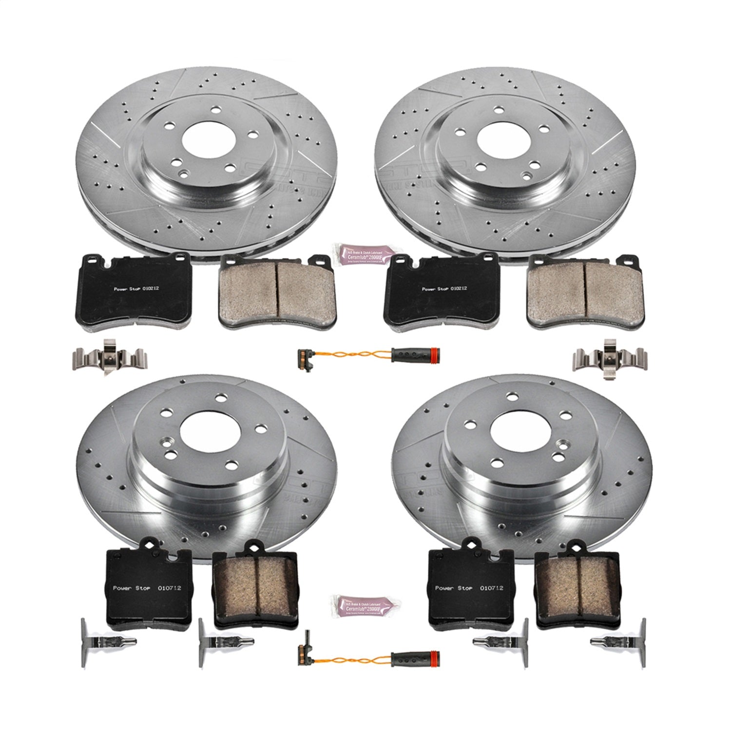 PowerStop Front & Rear Z23 Evolution Sport Brake Kit | Mercedes-Benz SLK280 (06-08) (K6714)