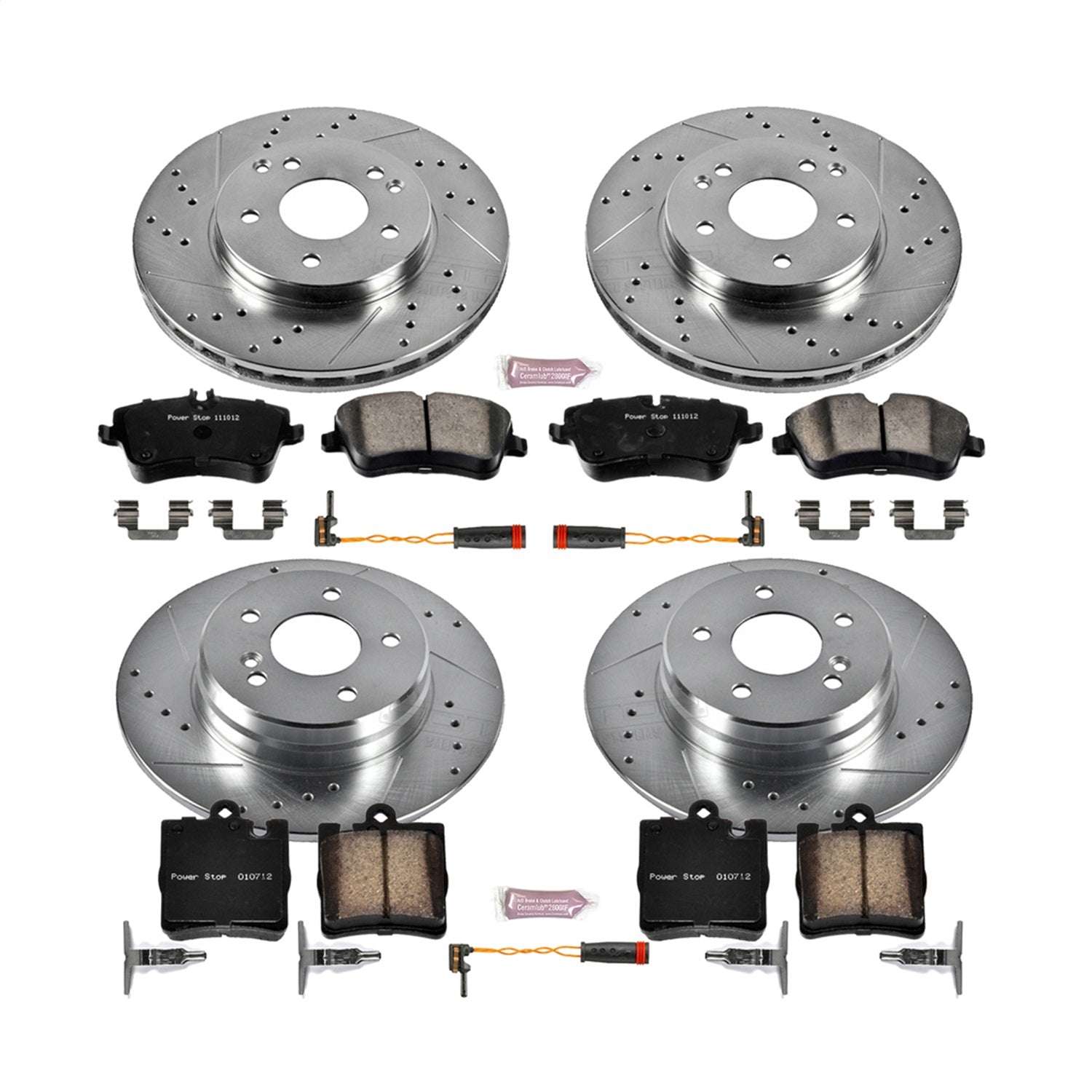 PowerStop Front & Rear Z23 Evolution Sport Brake Kit | Mercedes-Benz C240 (03-05) (K6745)