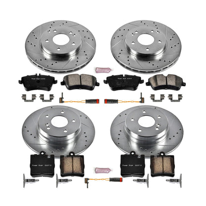 PowerStop Front & Rear Z23 Evolution Sport Brake Kit | Mercedes-Benz C240 (03-05) (K6745)