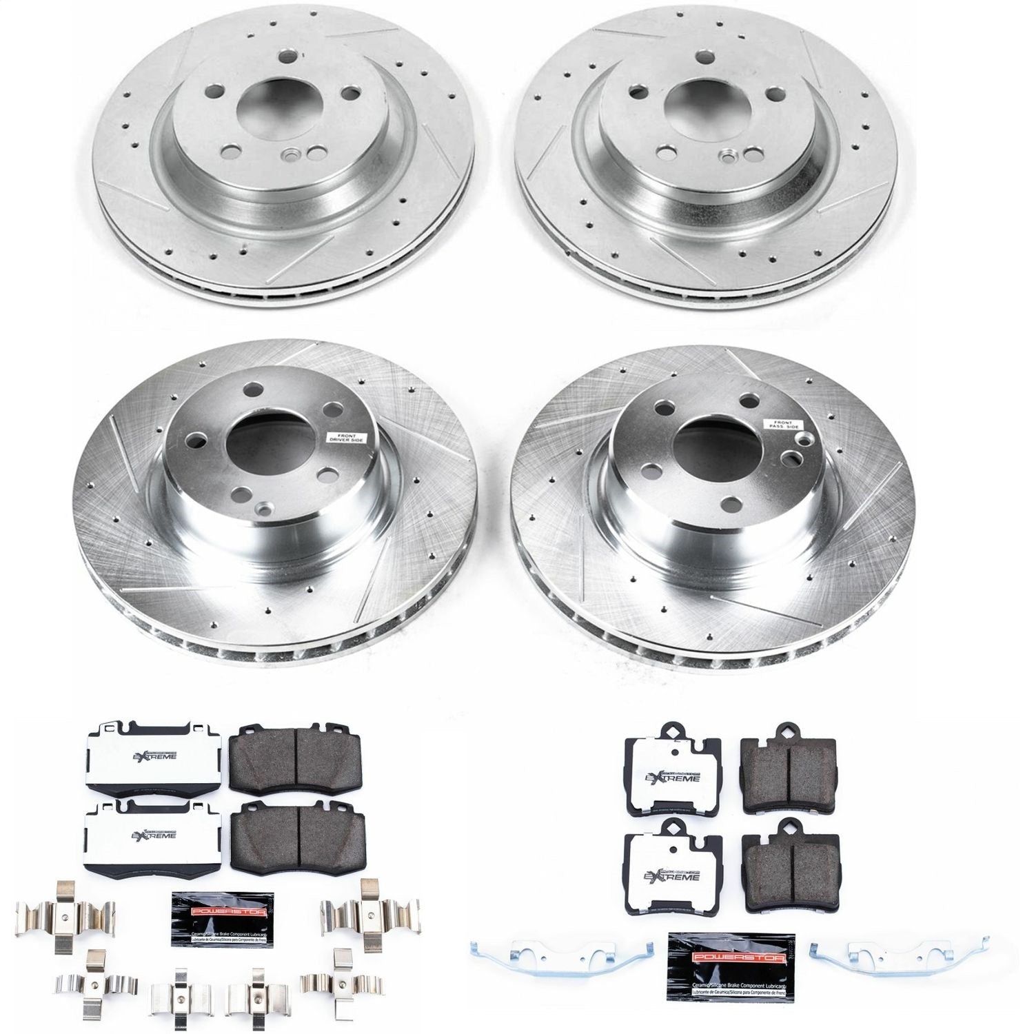 PowerStop Front & Rear Z26 Street Warrior Brake Kit | Mercedes-Benz S430 2003 (K6746-26)