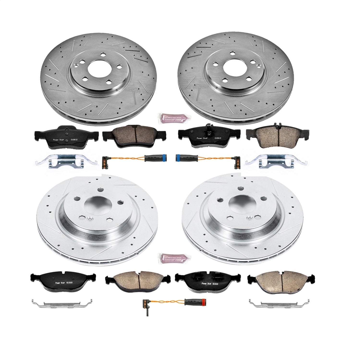 PowerStop Front & Rear Z23 Evolution Sport Brake Kit | Mercedes-Benz S430 (03-06) (K6747)