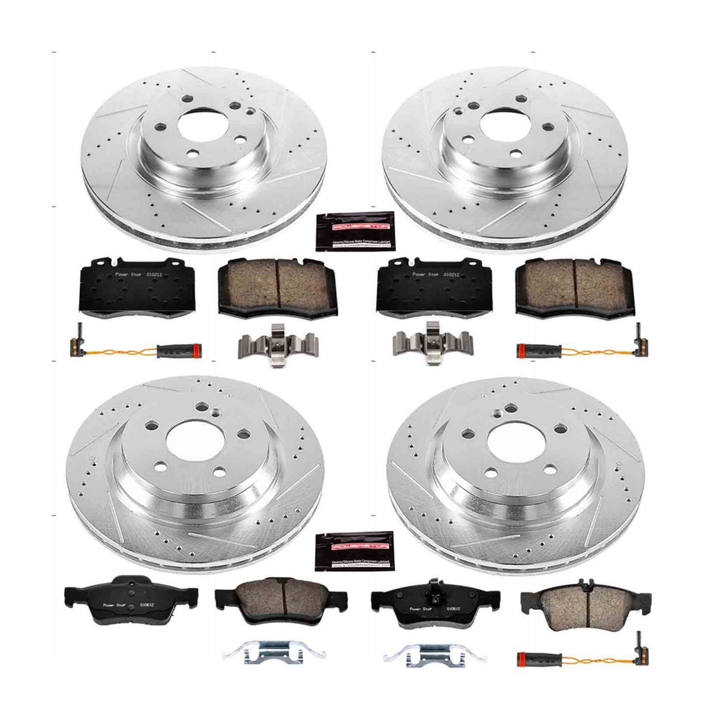 PowerStop Front & Rear Z23 Evolution Sport Brake Kit | Mercedes-Benz SL500 (03) (K6751)