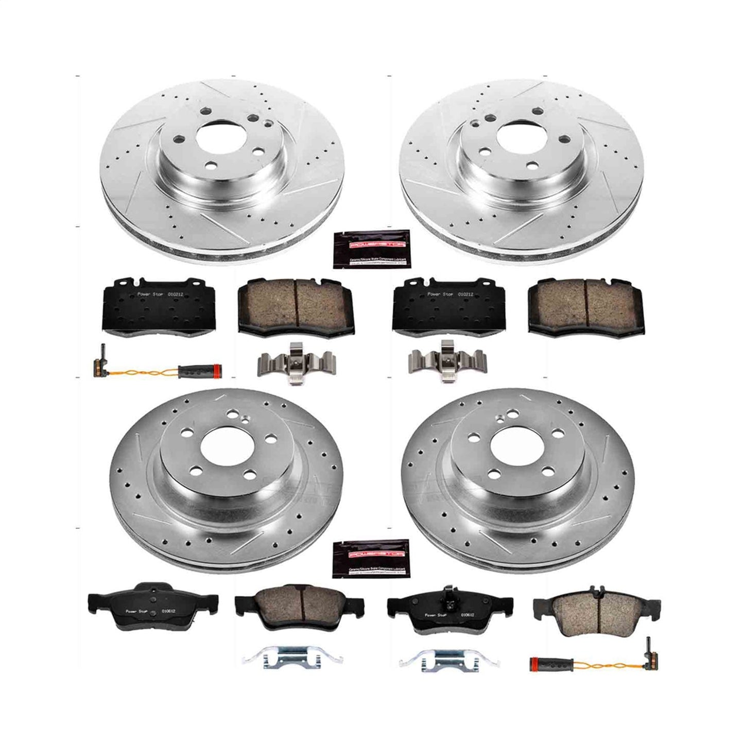 PowerStop Front & Rear Z23 Evolution Sport Brake Kit | Mercedes-Benz E550 (07-09) (K6753)