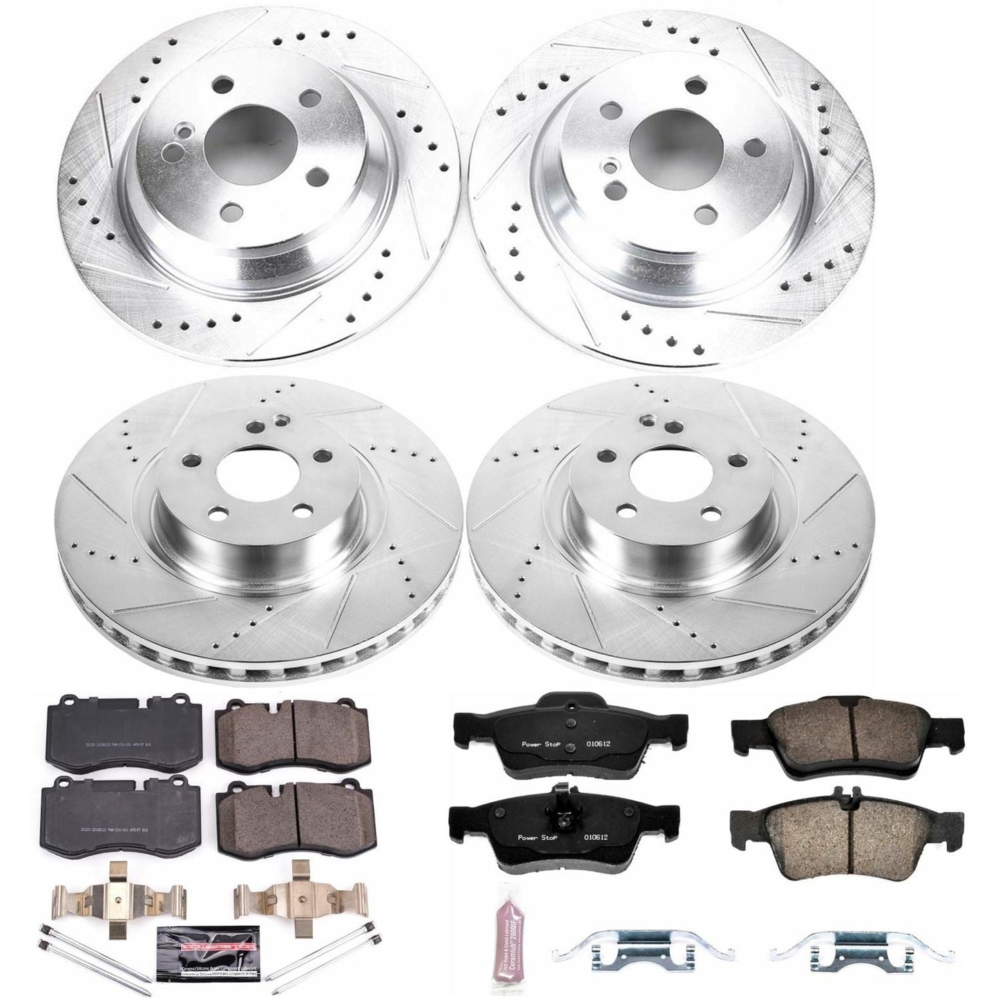 PowerStop Front & Rear Z23 Evolution Sport Brake Kit | Mercedes-Benz S400 (10-13) (K6758)