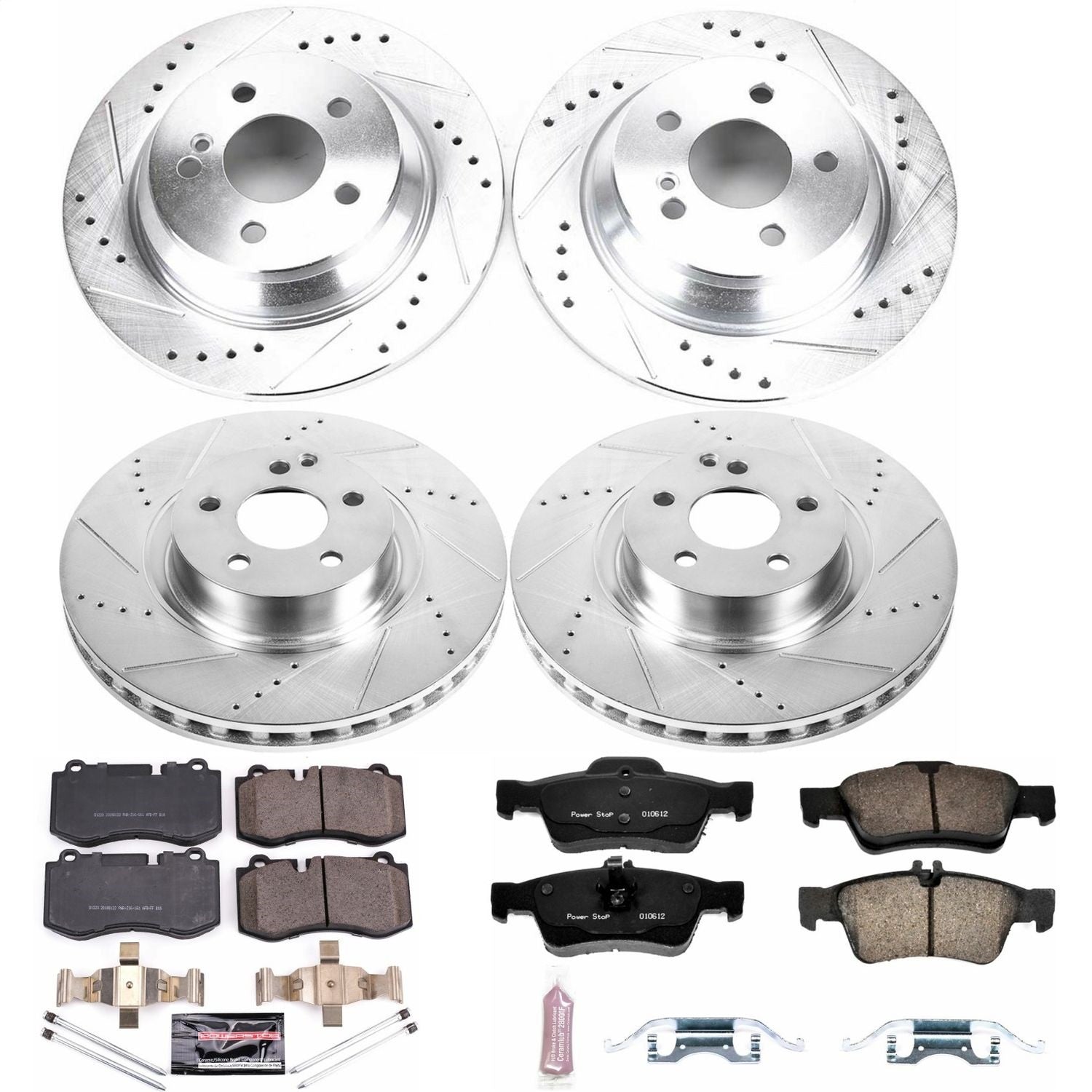 PowerStop Front & Rear Z23 Evolution Sport Brake Kit | Mercedes-Benz S400 (10-13) (K6758)