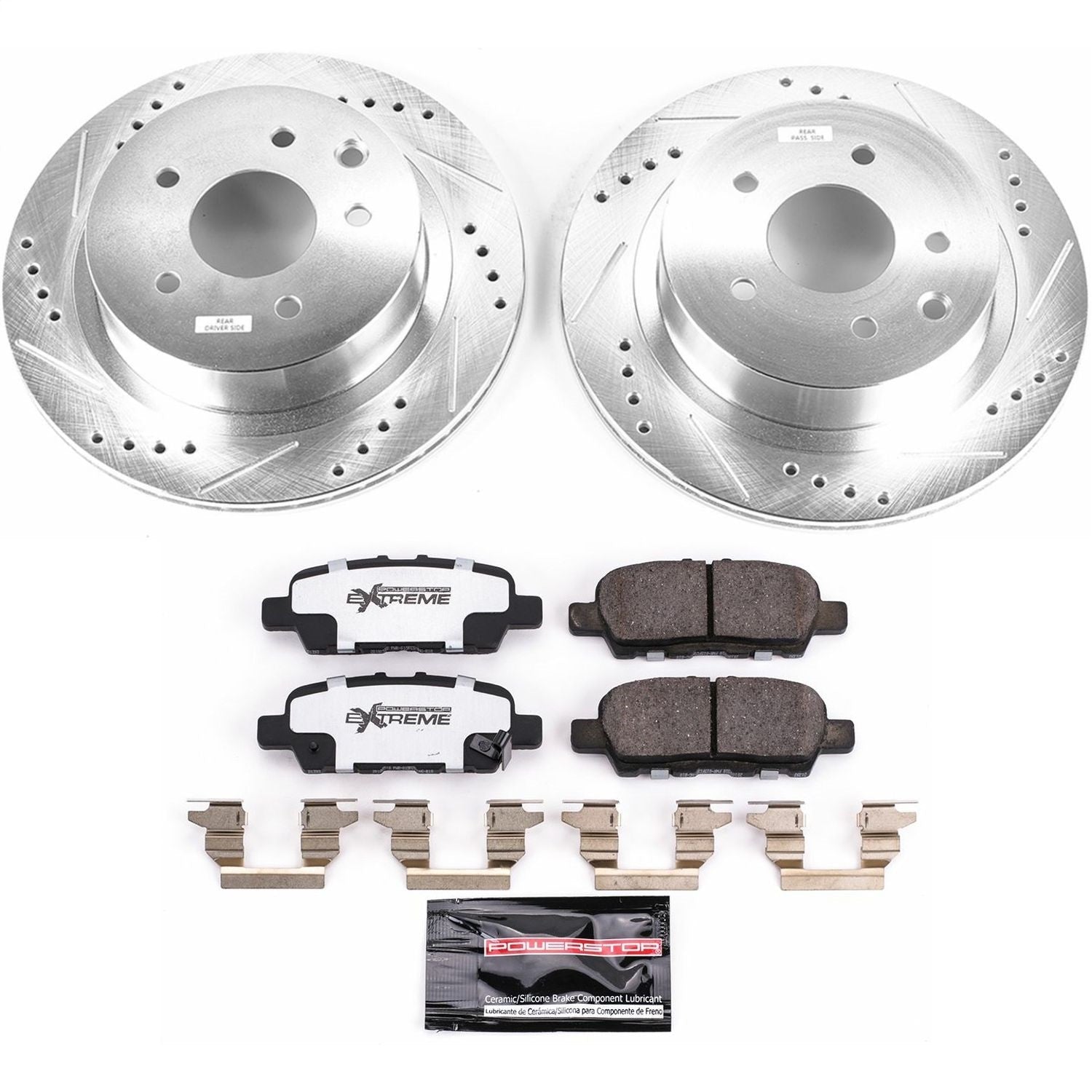 PowerStop Rear Z26 Street Warrior Brake Kit | Nissan Leaf (11-19) (K6761-26)