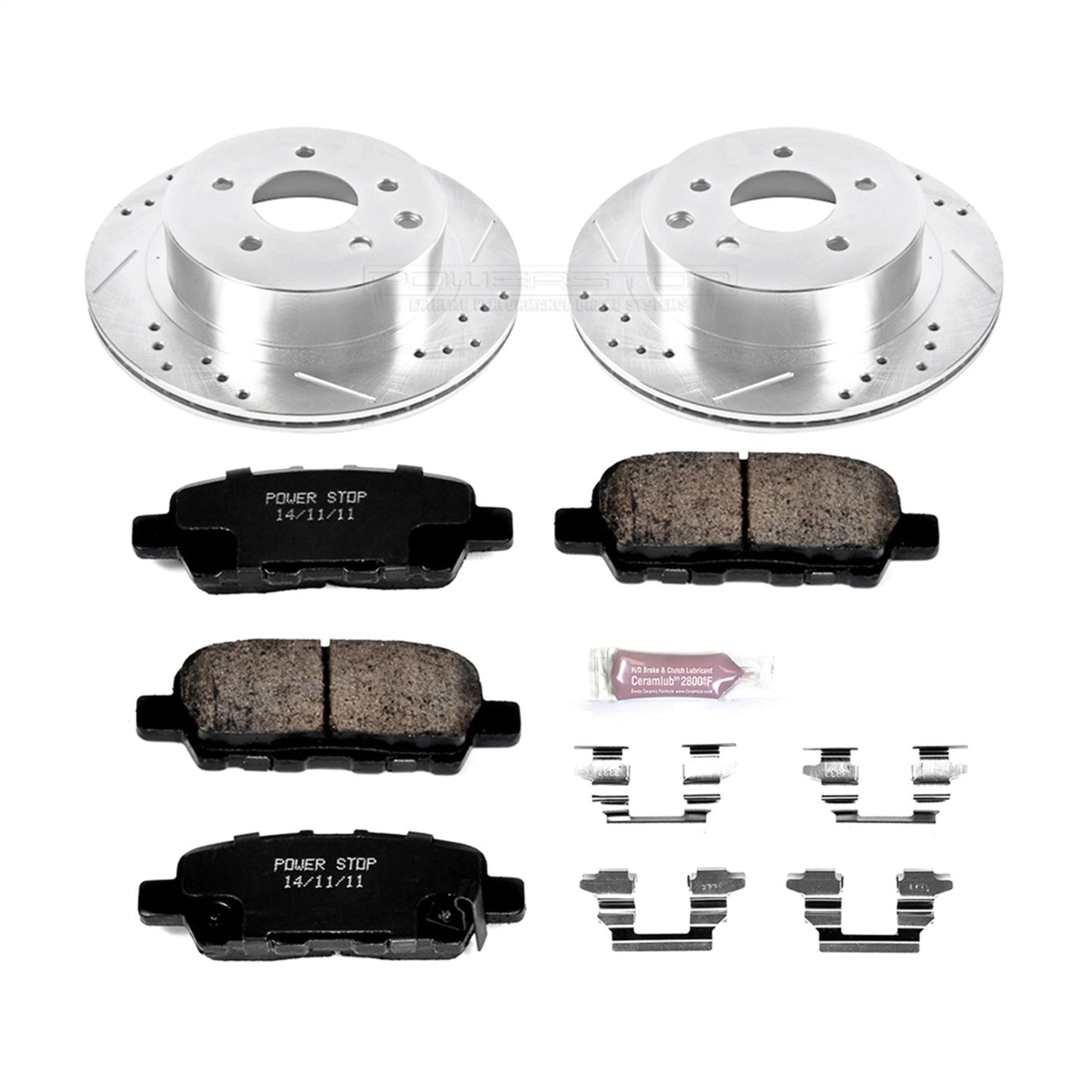 PowerStop Rear Z23 Evolution Sport Brake Kit | Nissan Leaf (11-19) (K6761)