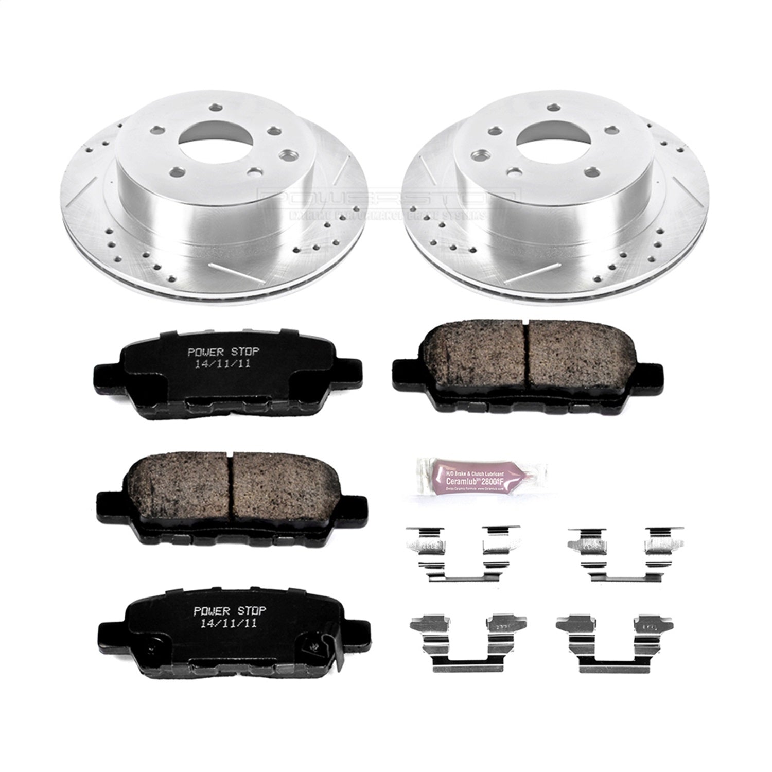 PowerStop Rear Z23 Evolution Sport Brake Kit | Nissan Leaf (11-19) (K6761)