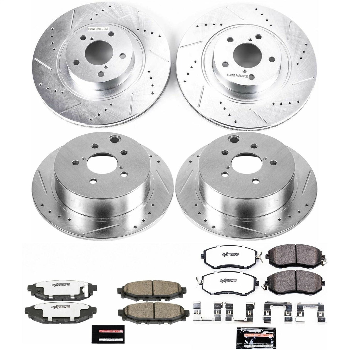 PowerStop Front & Rear Z26 Street Warrior Brake Kit | Subaru Crosstrek (16-17) (K6762-26)