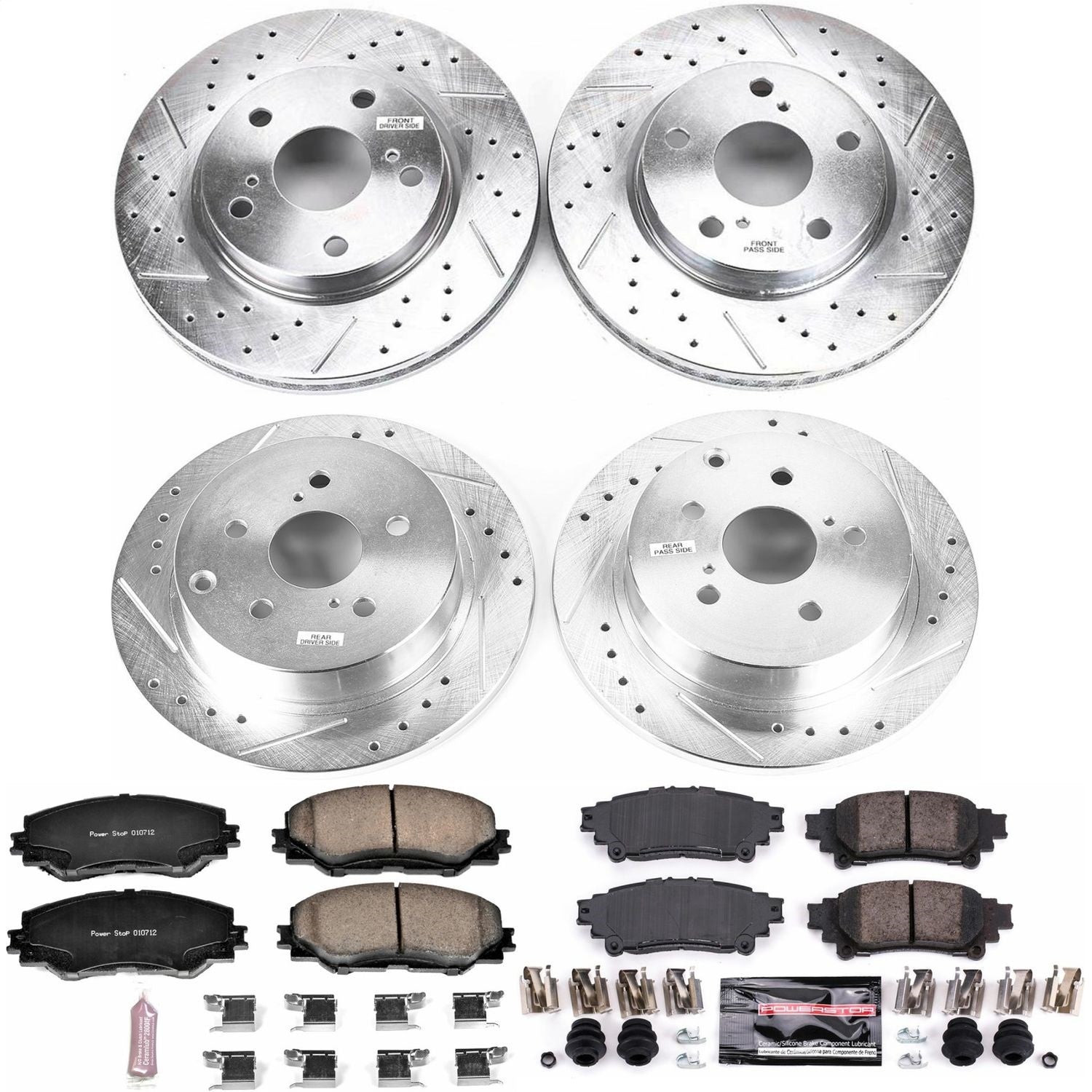 PowerStop Front & Rear Z23 Evolution Sport Brake Kit | Toyota Prius V (12-17) (K6763)