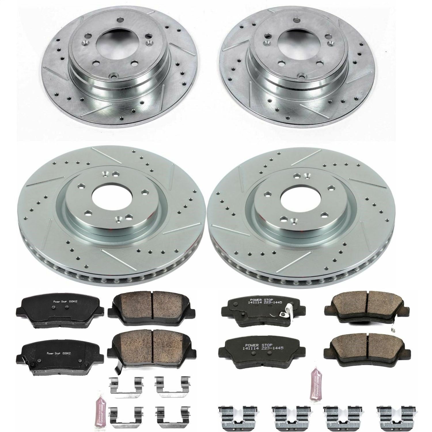 PowerStop Front & Rear Z23 Evolution Sport Brake Kit | Hyundai Azera (12-17) (K6765)