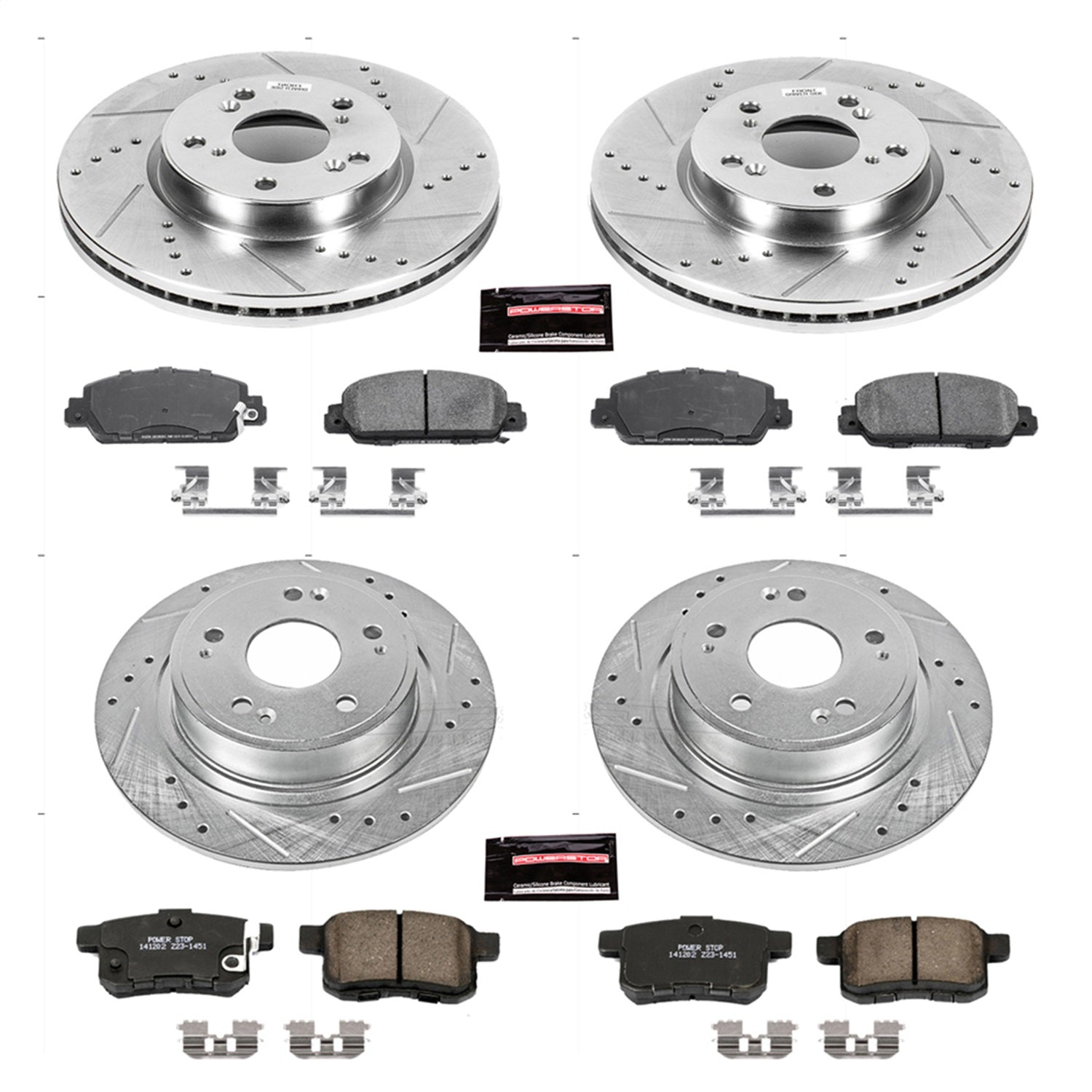 PowerStop Front & Rear Z23 Evolution Sport Brake Kit | Honda Accord (13-17) (K6778)