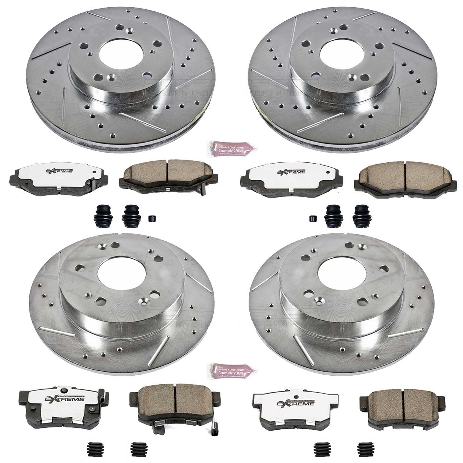 PowerStop Front & Rear Z26 Street Warrior Brake Kit | Acura ILX (14-15) (K6781-26)