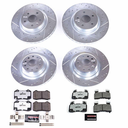 PowerStop Front & Rear Z26 Street Warrior Brake Kit | Tesla Model S (12-16) (K6797-26)