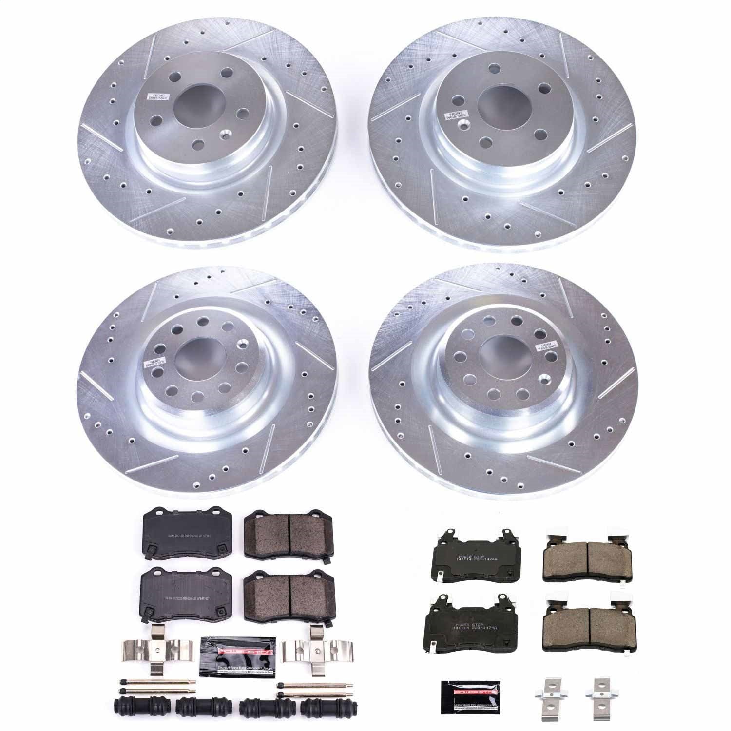 PowerStop Front & Rear Z23 Evolution Sport Brake Kit | Tesla Model S (12-16) (K6797)