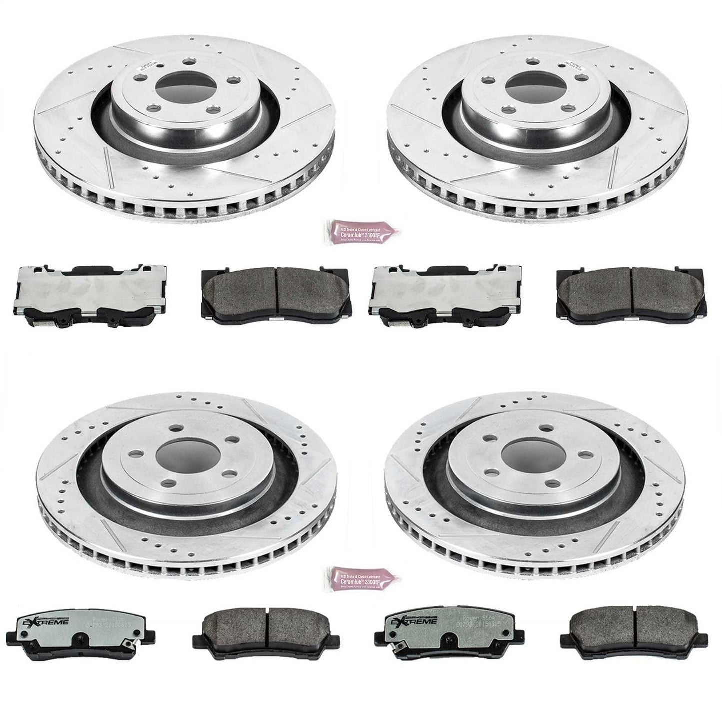 PowerStop Front & Rear Z26 Street Warrior Brake Kit | Ford Mustang (15-19) (K6805-26)