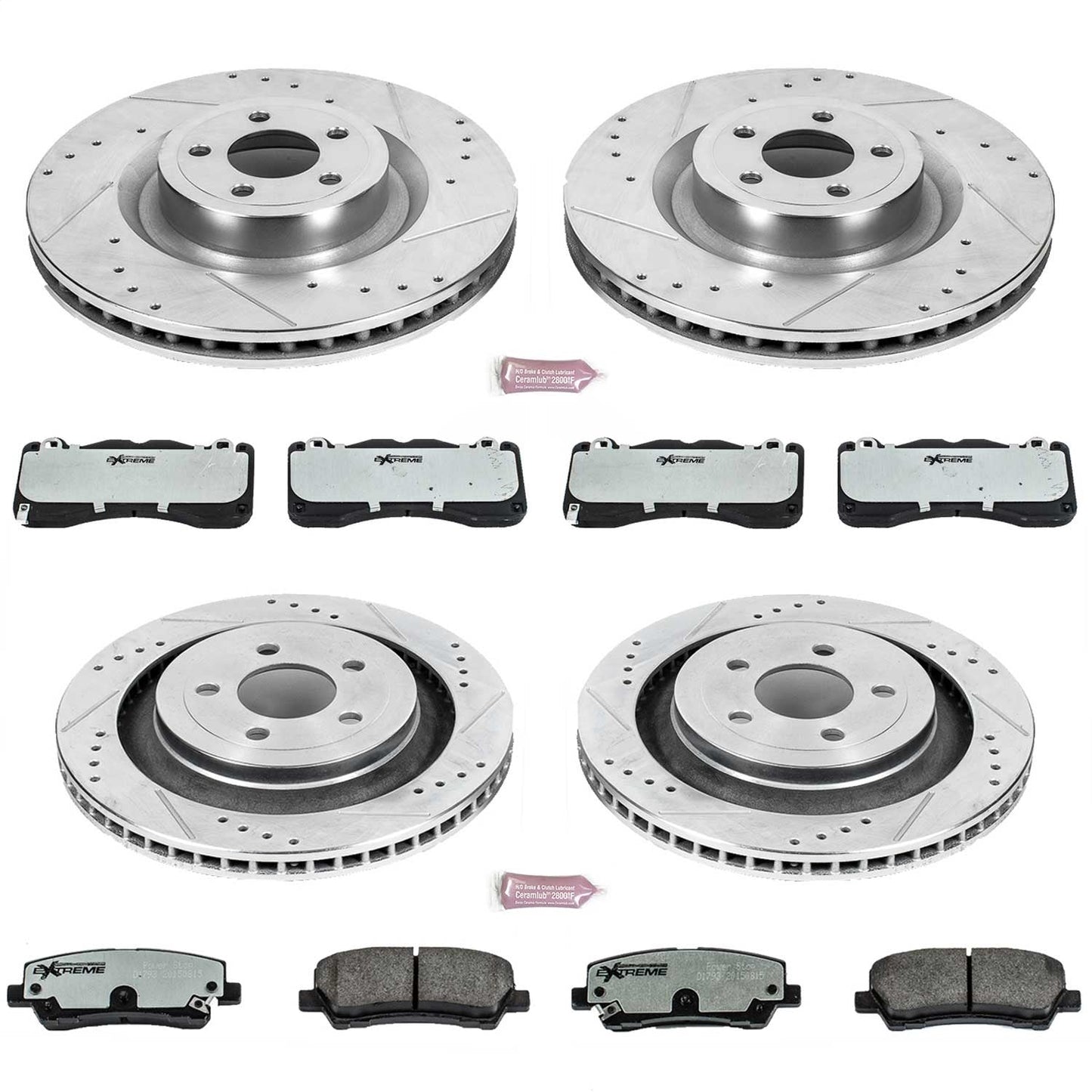 PowerStop Front and Rear Z26 Street Brake Kit | Ford Mustang (15-22) (K6810-26)