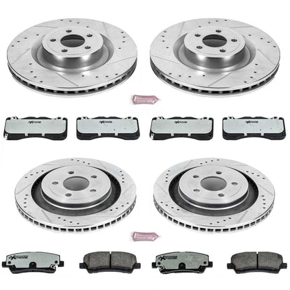 PowerStop Front and Rear Z26 Street Brake Kit | Ford Mustang (15-22) (K6810-26)