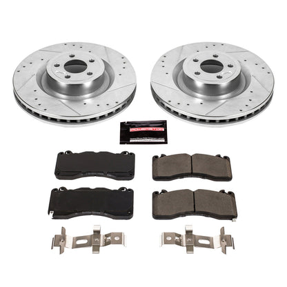 PowerStop Front Z23 Evolution Brake Kit | Ford Mustang (15-22) (K6811)