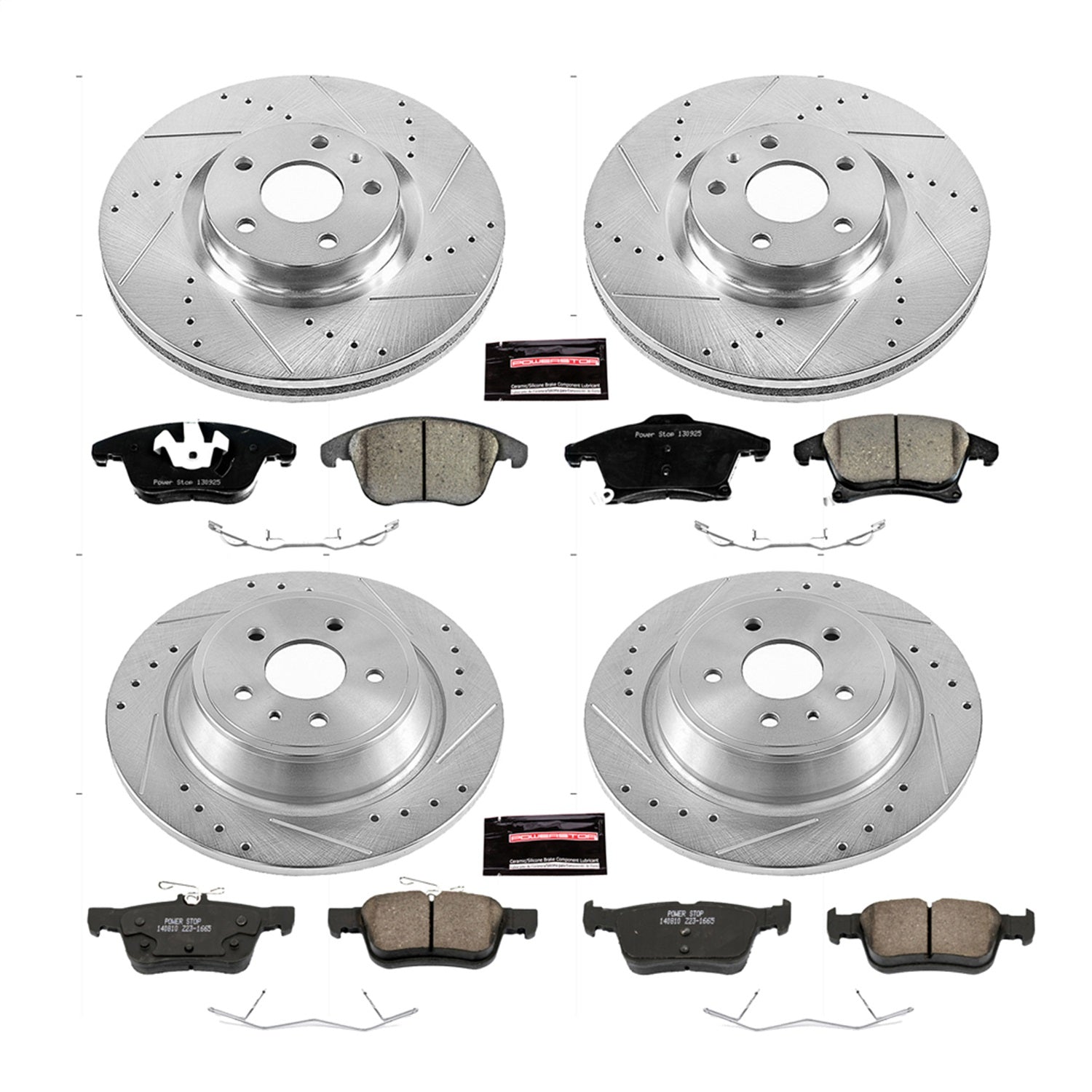 PowerStop Front & Rear Z23 Evolution Sport Brake Kit | Ford Fusion (13-19) (K6815)