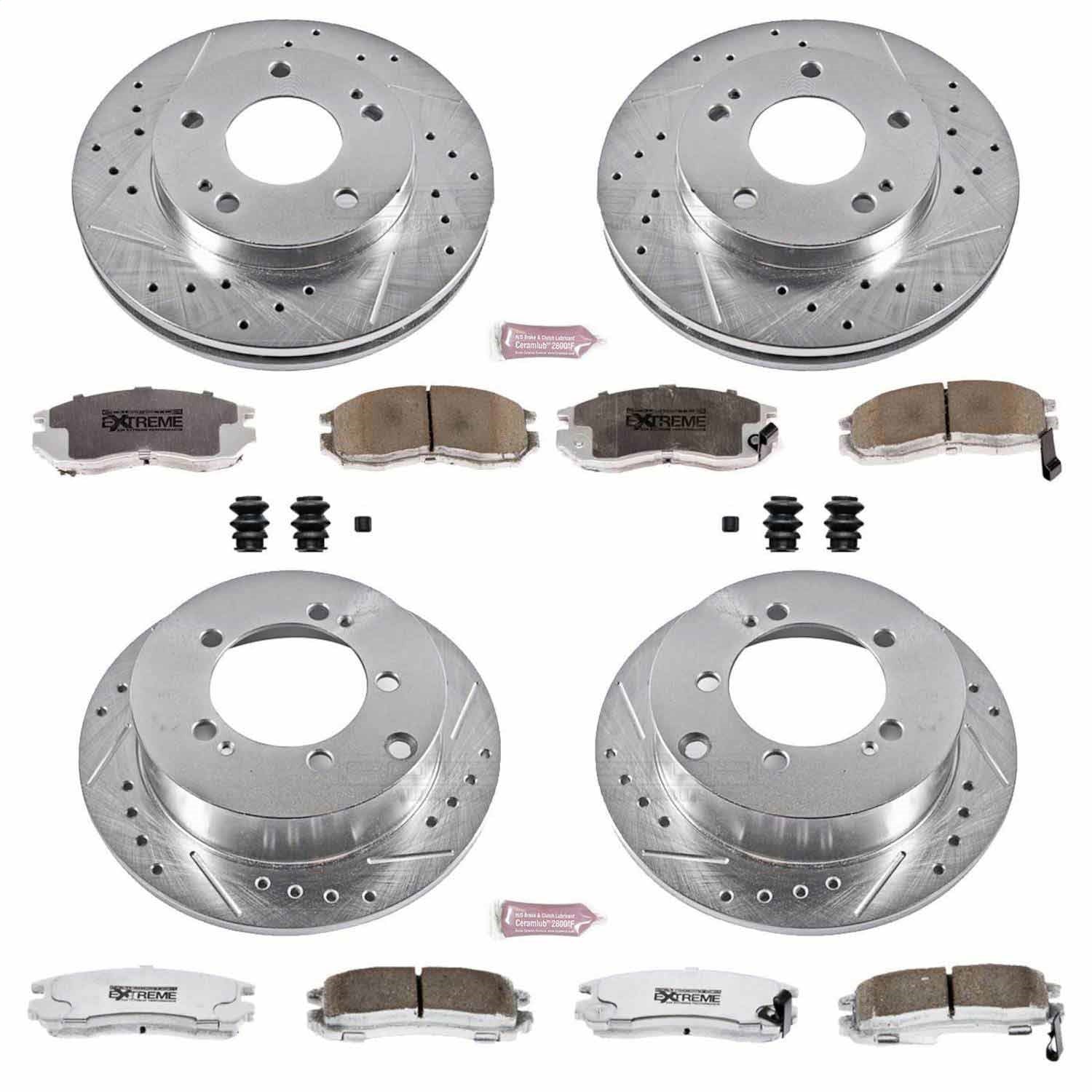 PowerStop Front & Rear Z26 Street Warrior Brake Kit | Chrysler Sebring (95-00) (K683-26)