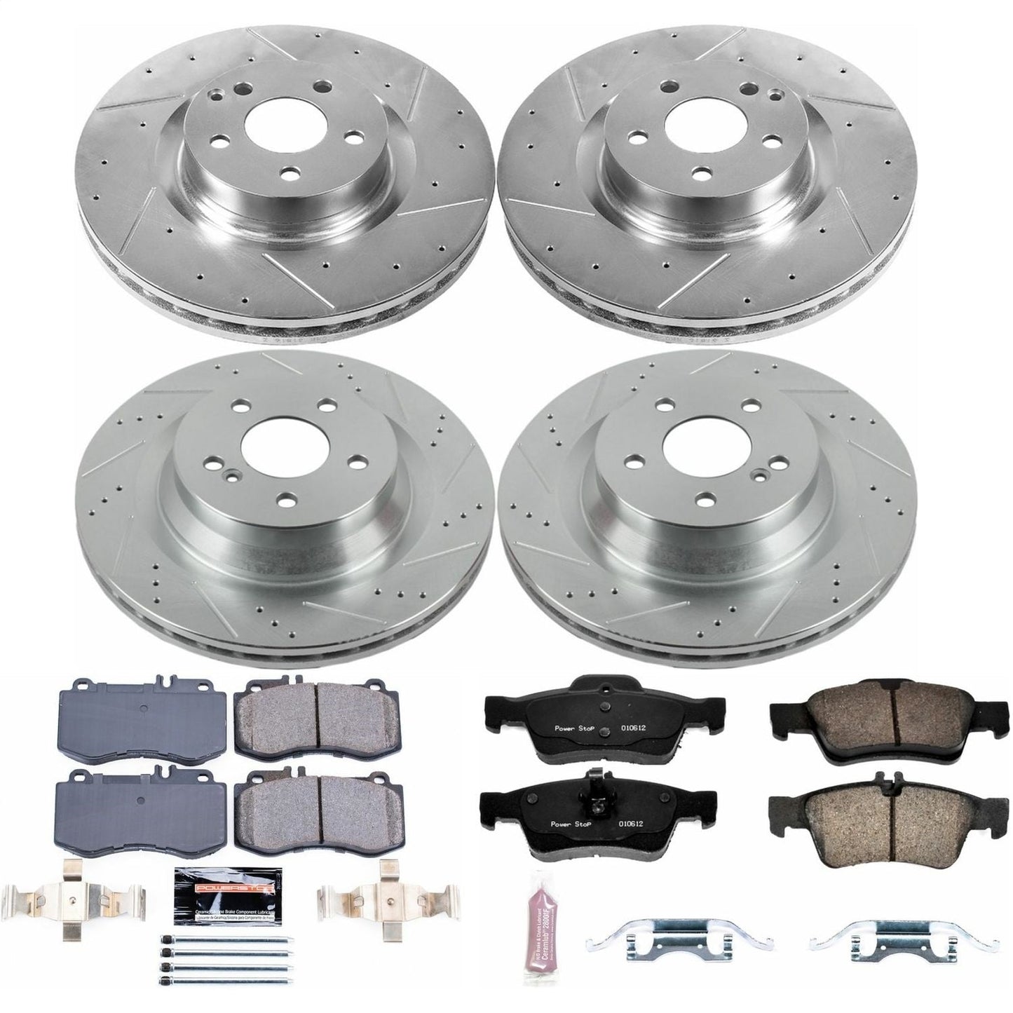 PowerStop Front & Rear Z23 Evolution Sport Brake Kit | Mercedes-Benz E550 (10-11) (K6834)