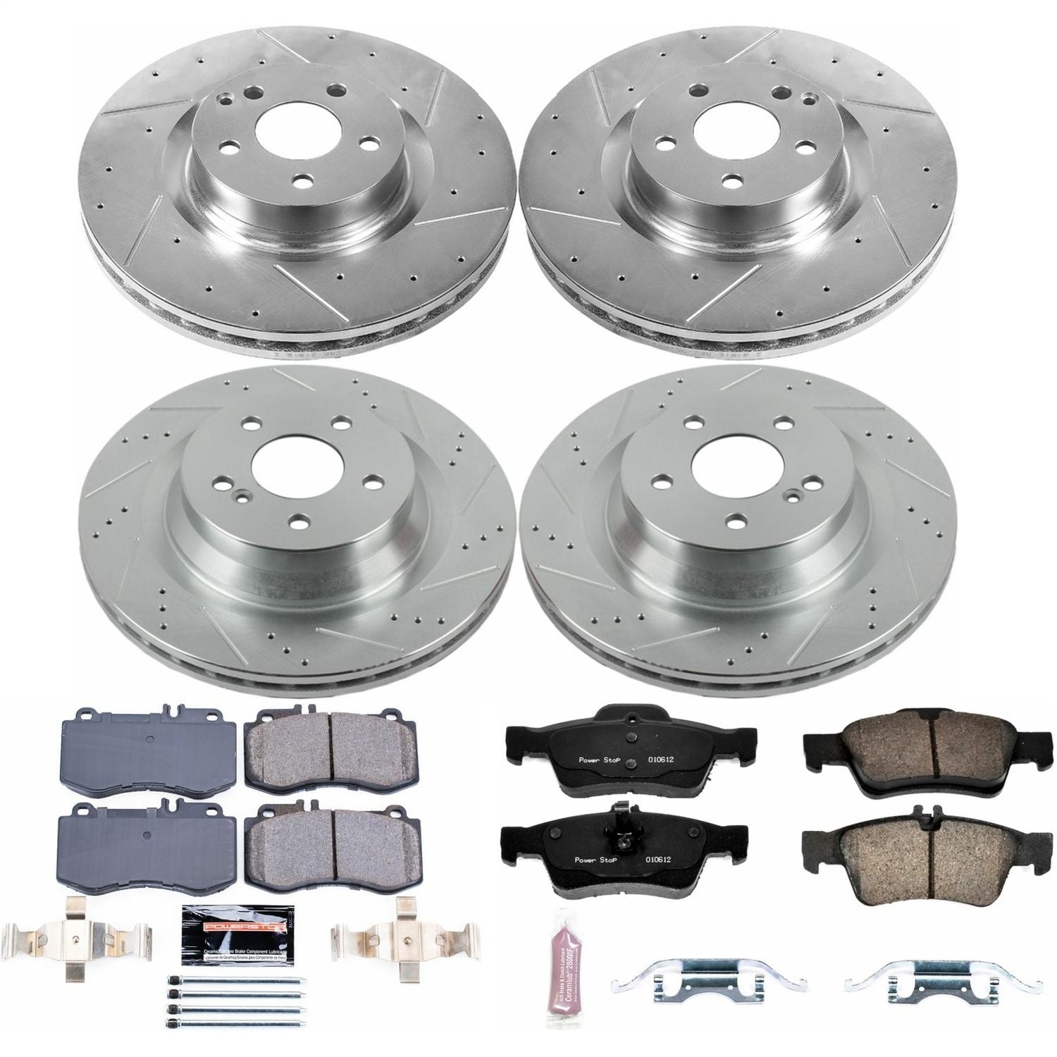 PowerStop Front & Rear Z23 Evolution Sport Brake Kit | Mercedes-Benz E550 (10-11) (K6834)