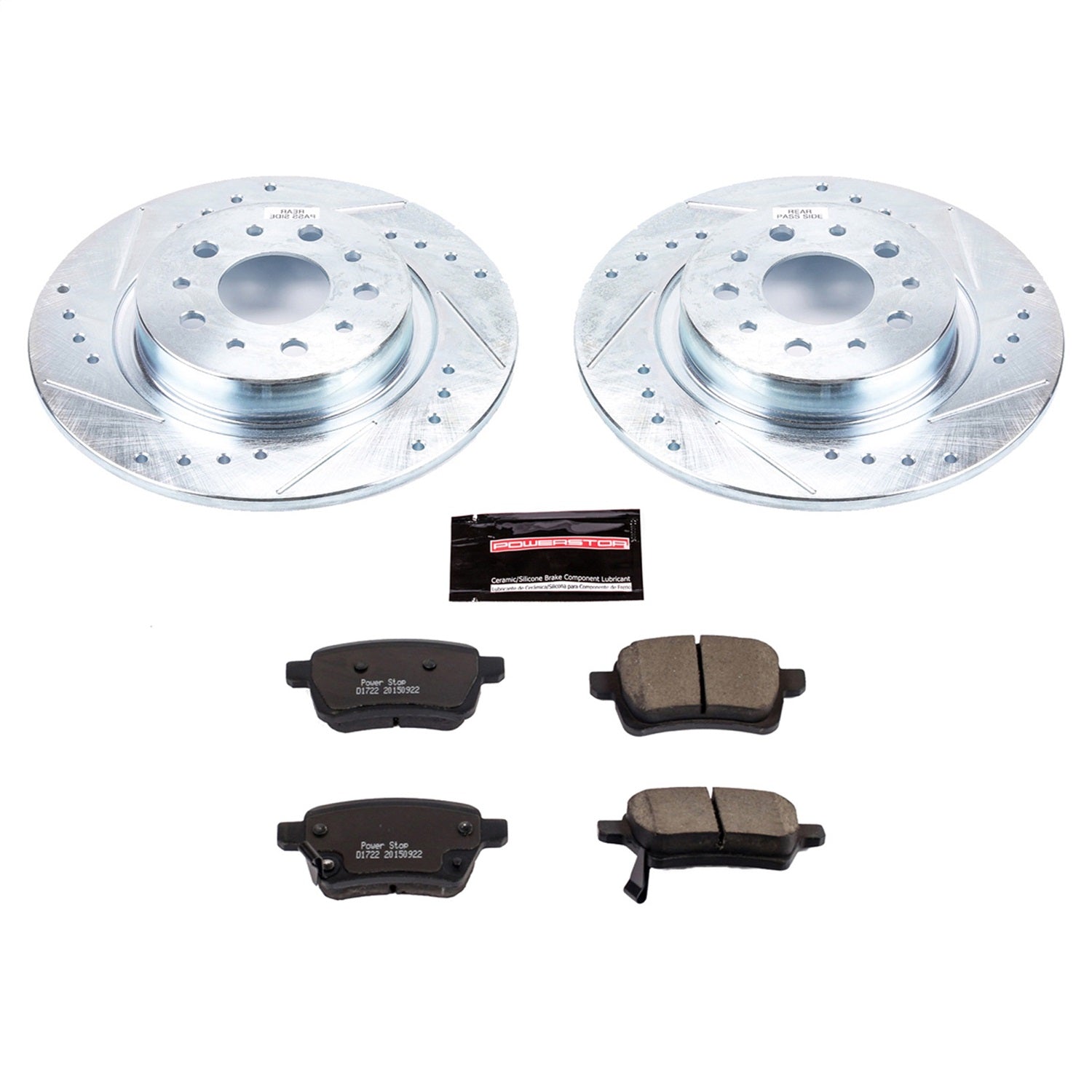 PowerStop Rear Z23 Evolution Sport Brake Kit | Fiat 500L (14-19) (K6838)