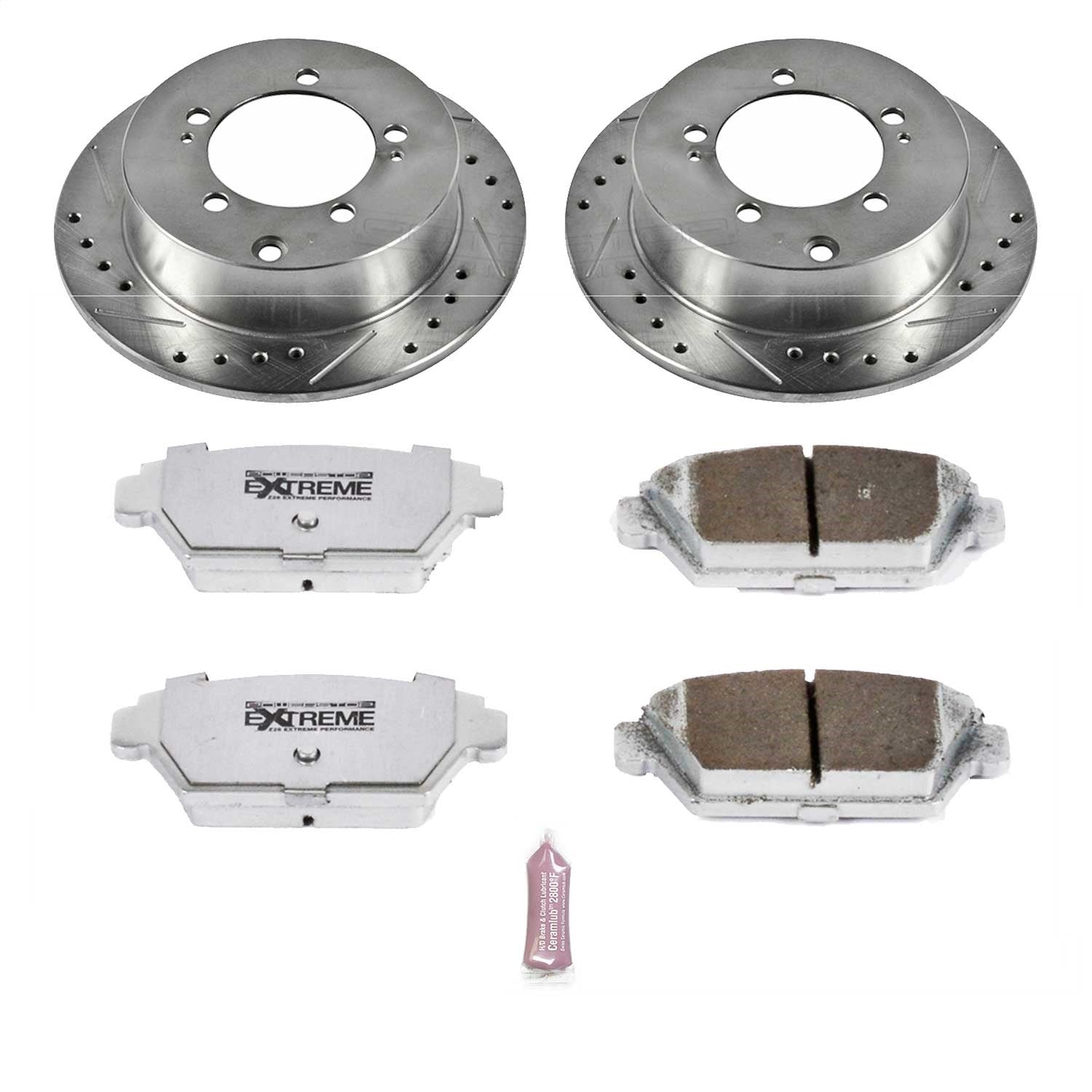 PowerStop Rear Z26 Street Warrior Brake Kit | Eagle Talon (90-94) (K684-26)