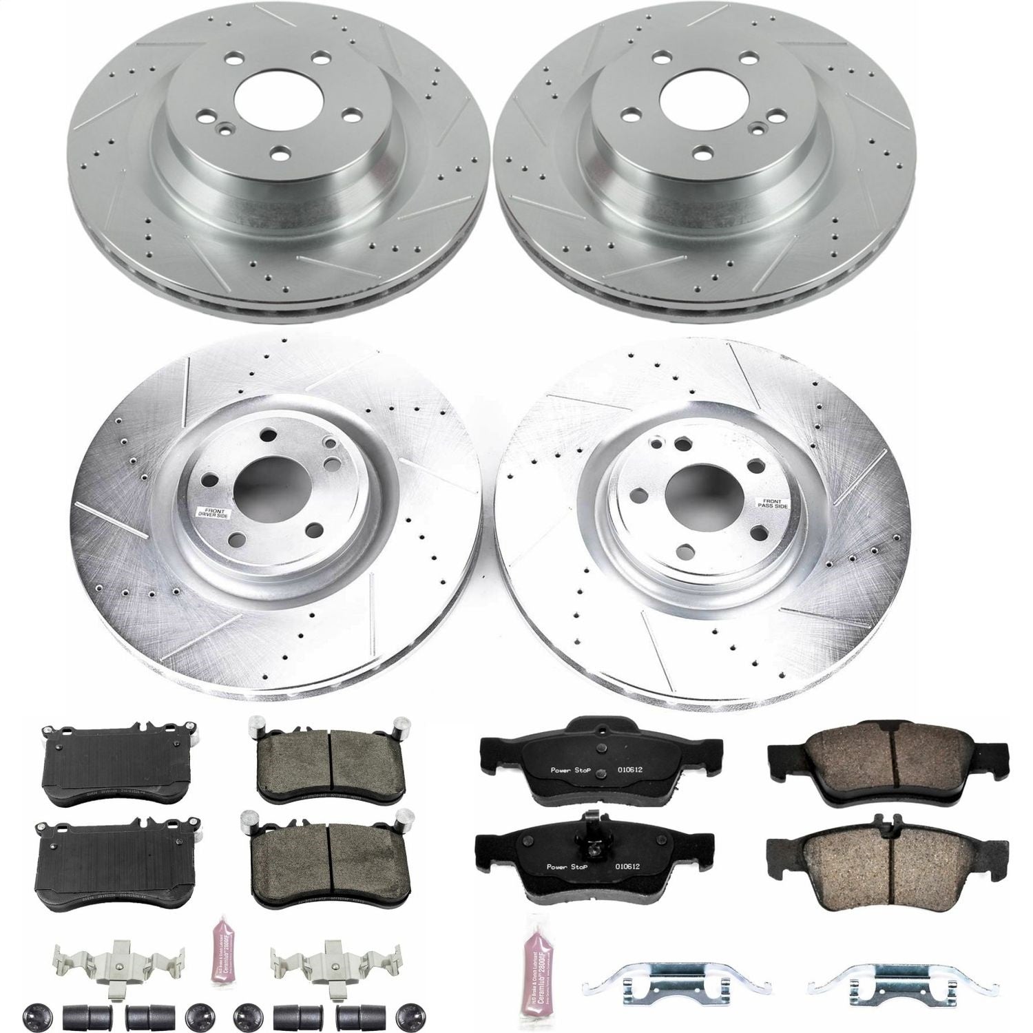 PowerStop Front & Rear Z23 Evolution Brake Kit | Mercedes-Benz CLS550 (12-18) (K6885)