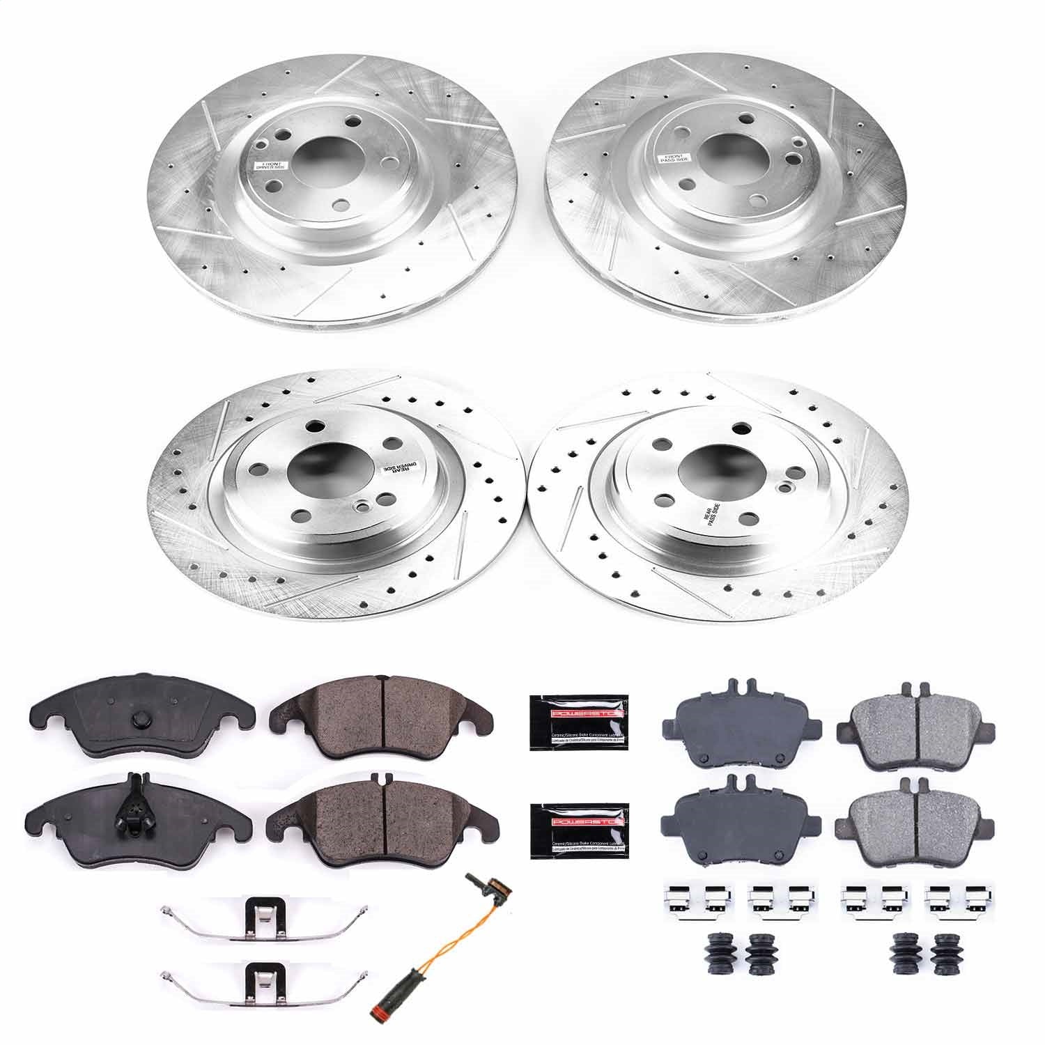 PowerStop Front & Rear Z23 Evolution Sport Brake Kit | Mercedes-Benz SLC300 2018 (K6891)