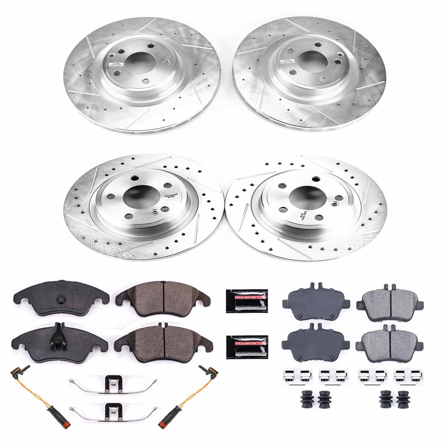 PowerStop Front & Rear Z23 Evolution Sport Brake Kit | Mercedes-Benz SLC300 2017 (K6892)