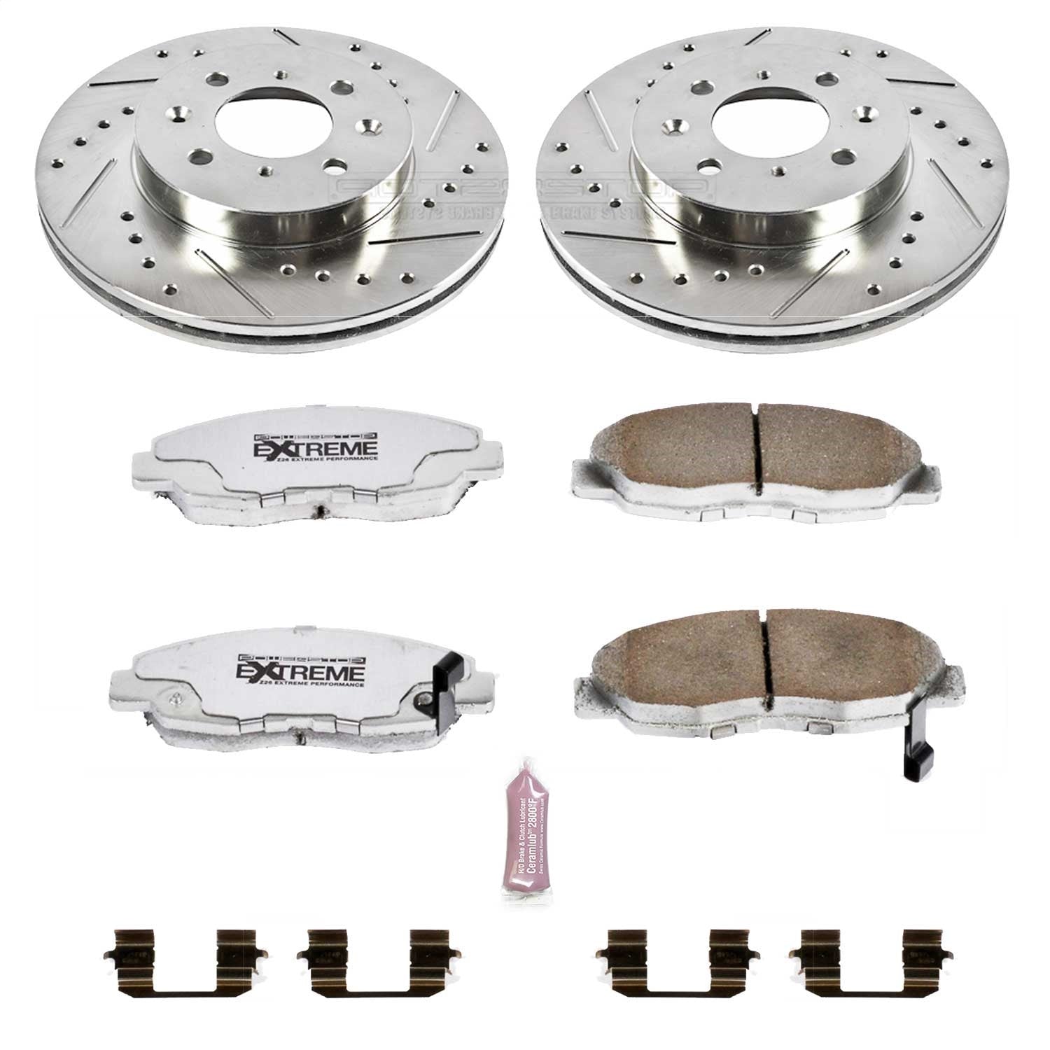 PowerStop Front Z26 Street Warrior Brake Kit | Honda Civic (96-05) (K690-26)