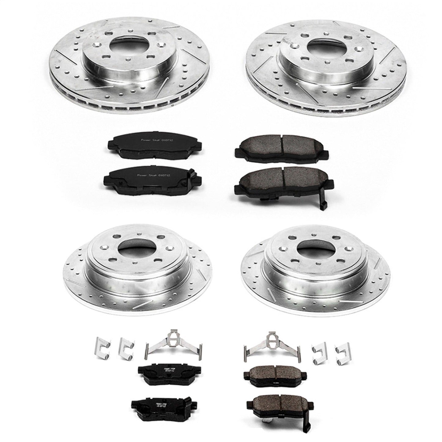 PowerStop Front & Rear Z23 Evolution Sport Brake Kit | Honda Civic (99-00) (K691)