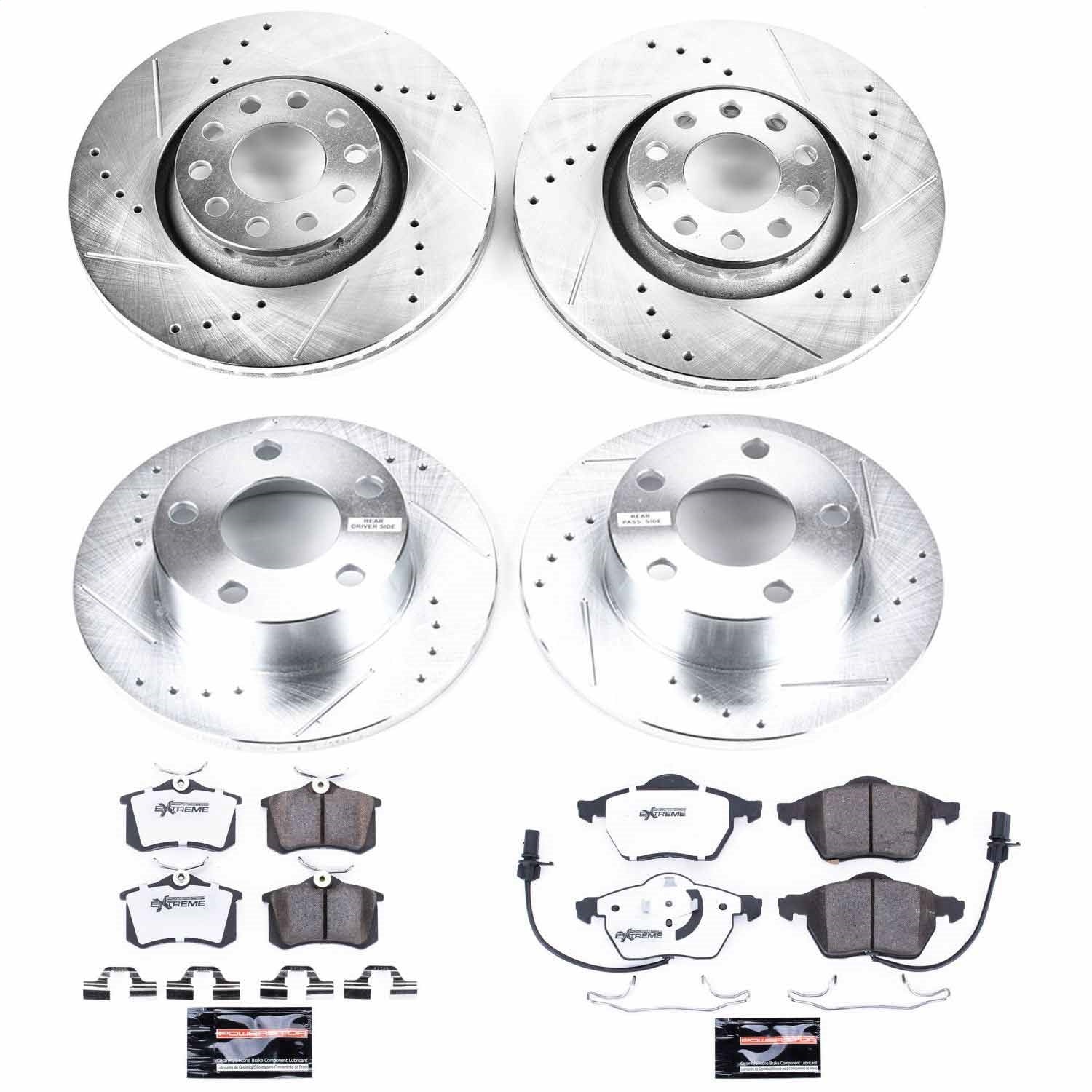 PowerStop Z26 Street Warrior Front & Rear Brake Kit | Audi A6 Quattro (98-01) (K6918-26)