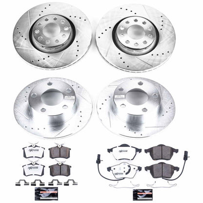 PowerStop Z26 Street Warrior Front & Rear Brake Kit | Audi A6 Quattro (98-01) (K6918-26)
