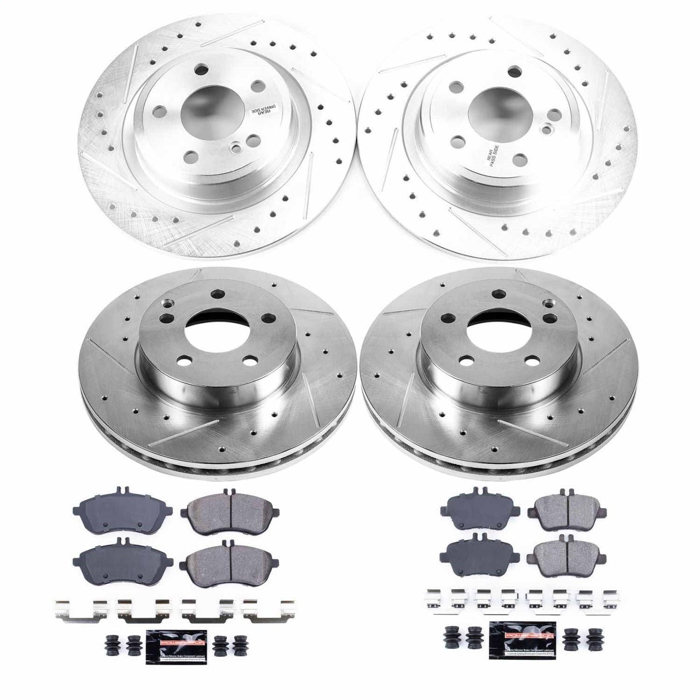 PowerStop Front & Rear Z23 Evolution Sport Brake Kit | Mercedes-Benz SLK250 (12-15) (K6926)