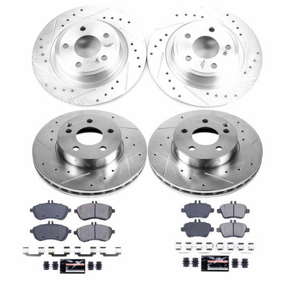 PowerStop Front & Rear Z23 Evolution Sport Brake Kit | Mercedes-Benz SLK250 (12-15) (K6926)