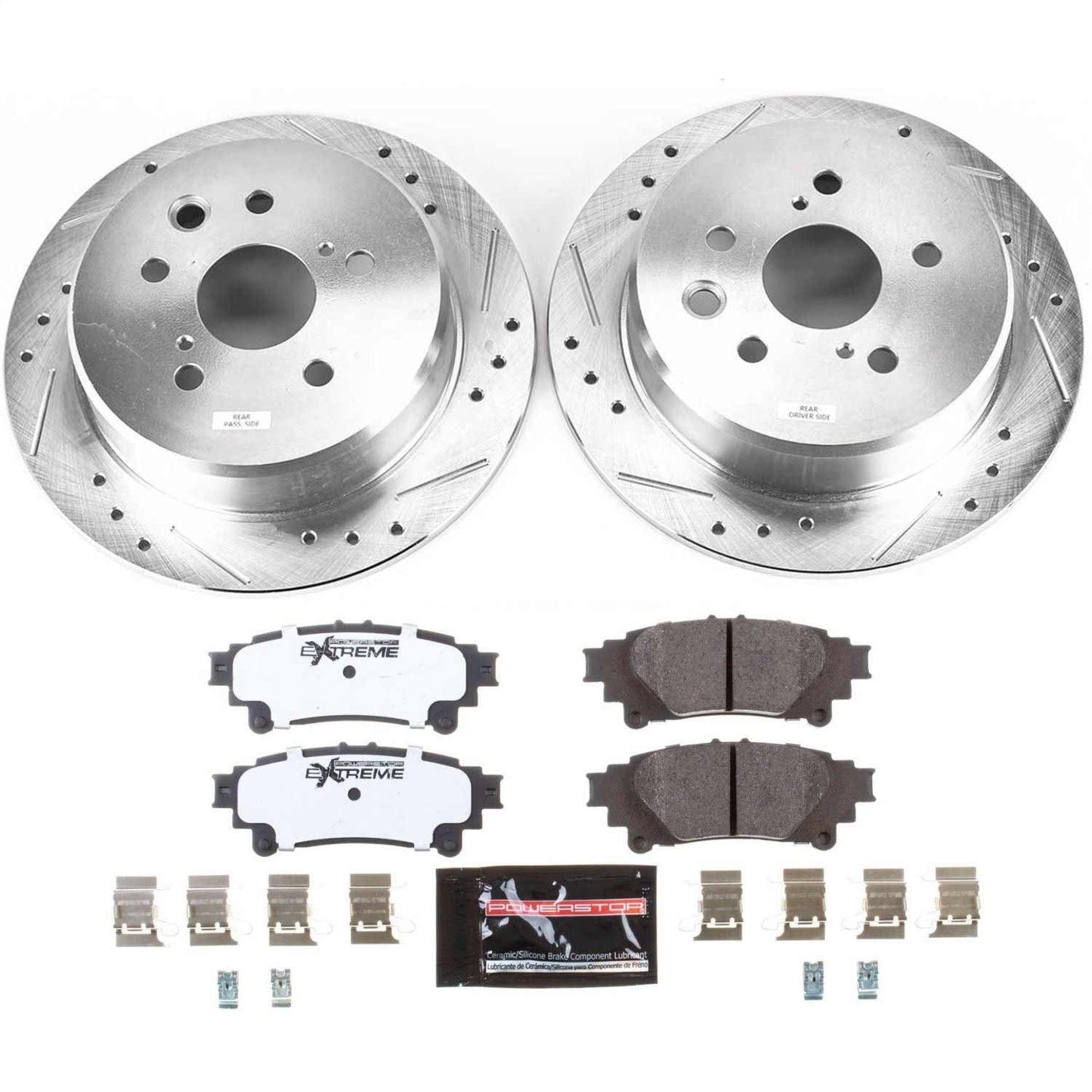 PowerStop Rear Z26 Street Warrior Brake Kit | Lexus IS250 (14-15) (K6930-26)