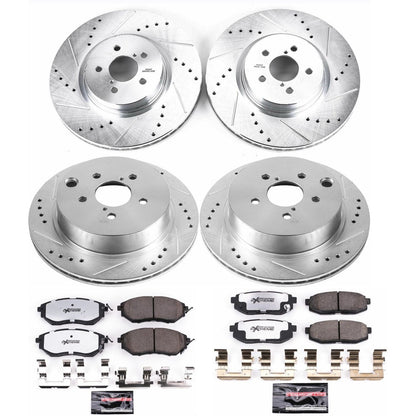 PowerStop Front & Rear Z26 Street Warrior Brake Kit | Subaru Forester (14-18) (K6931-26)