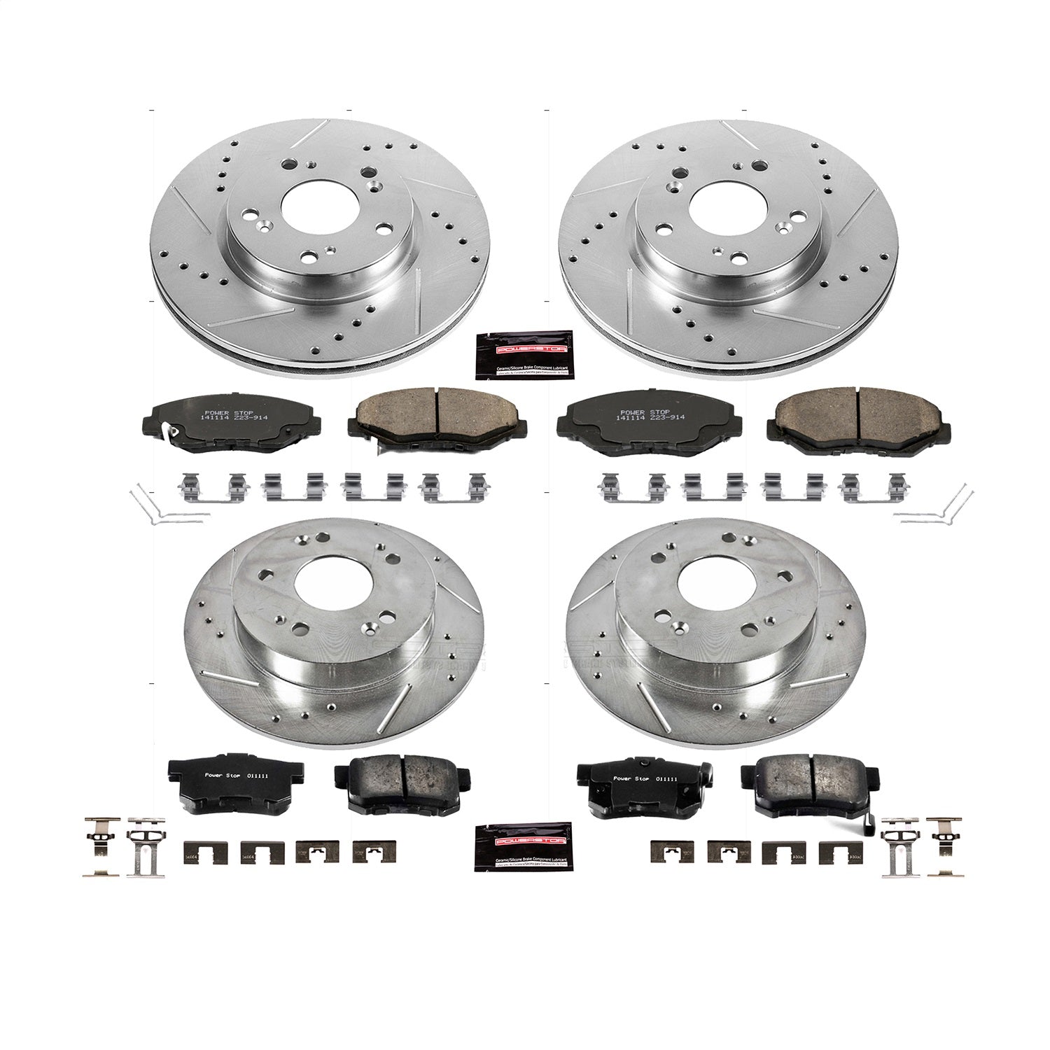 PowerStop Front & Rear Z23 Evolution Sport Brake Kit | Acura ILX 2013 (K6942)